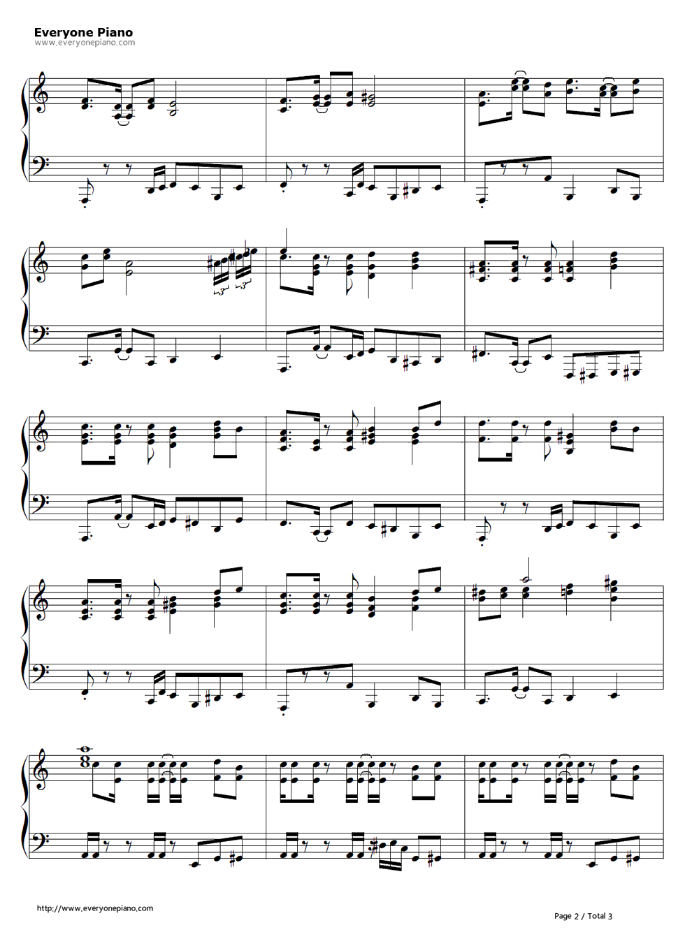 広有射怪鳥事　〜_Till_When?钢琴谱_东方Project