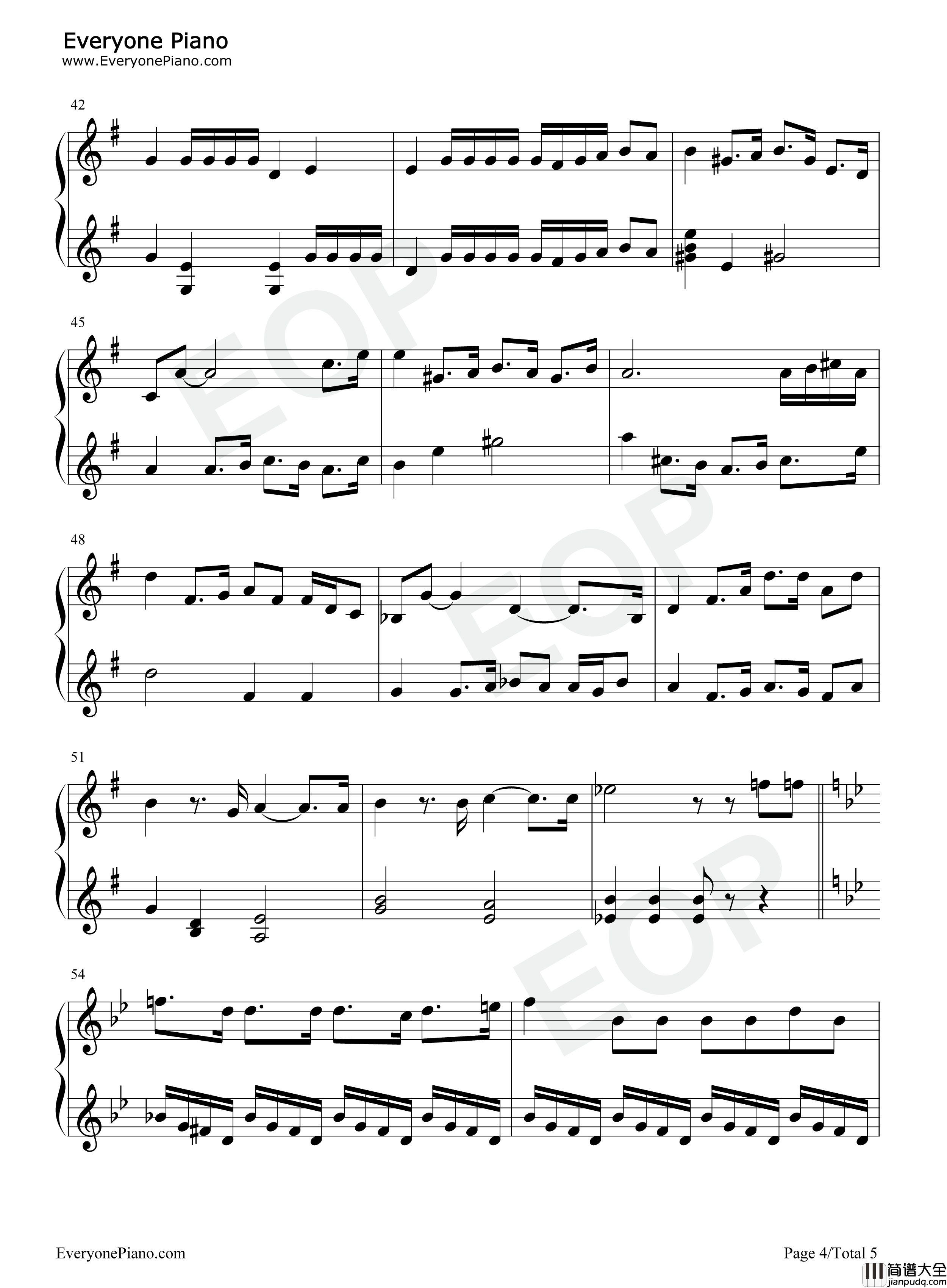 One_Day_More钢琴谱_Les_Misérables_Cast