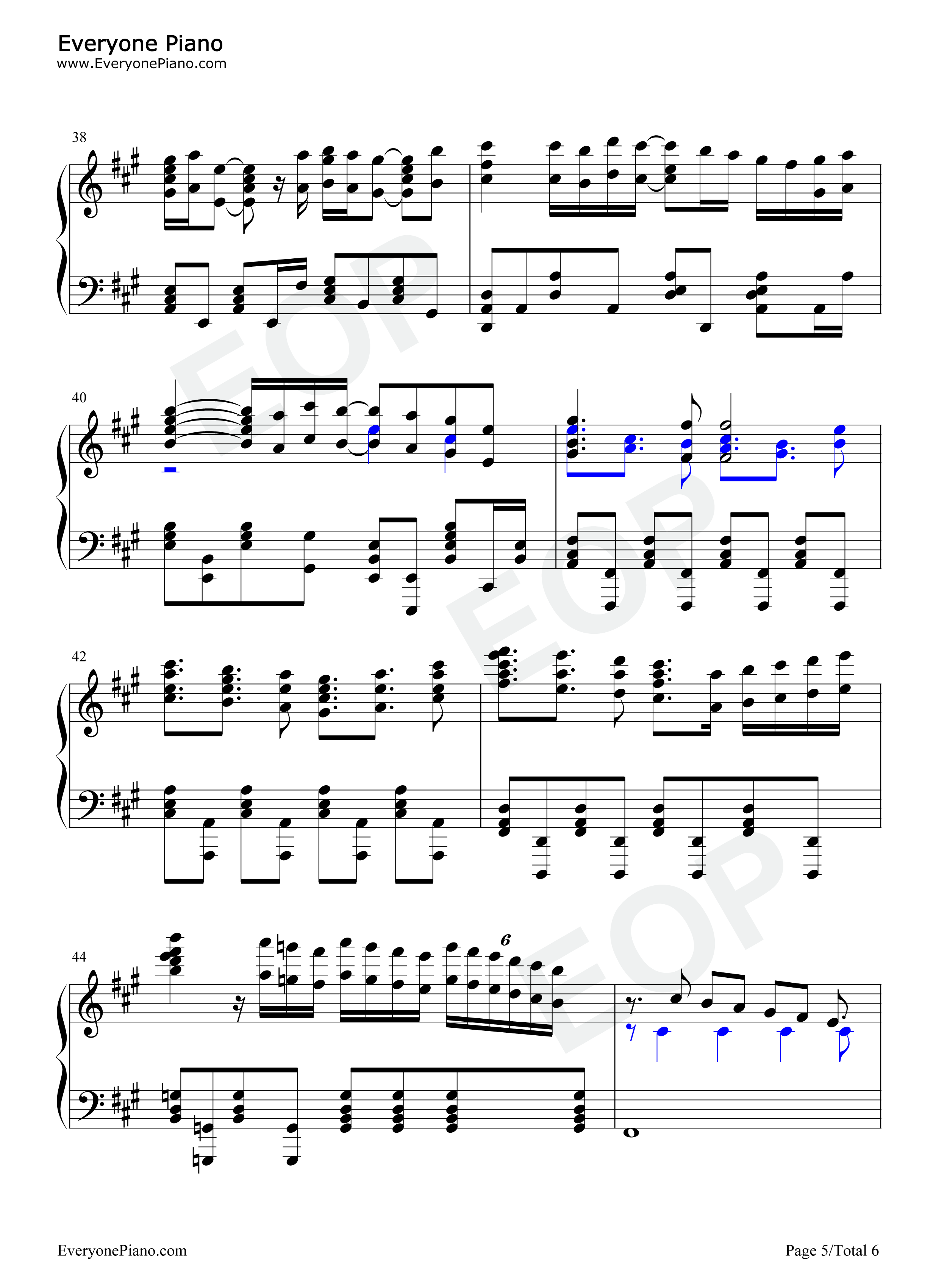楽园の扉钢琴谱_青叶林檎
