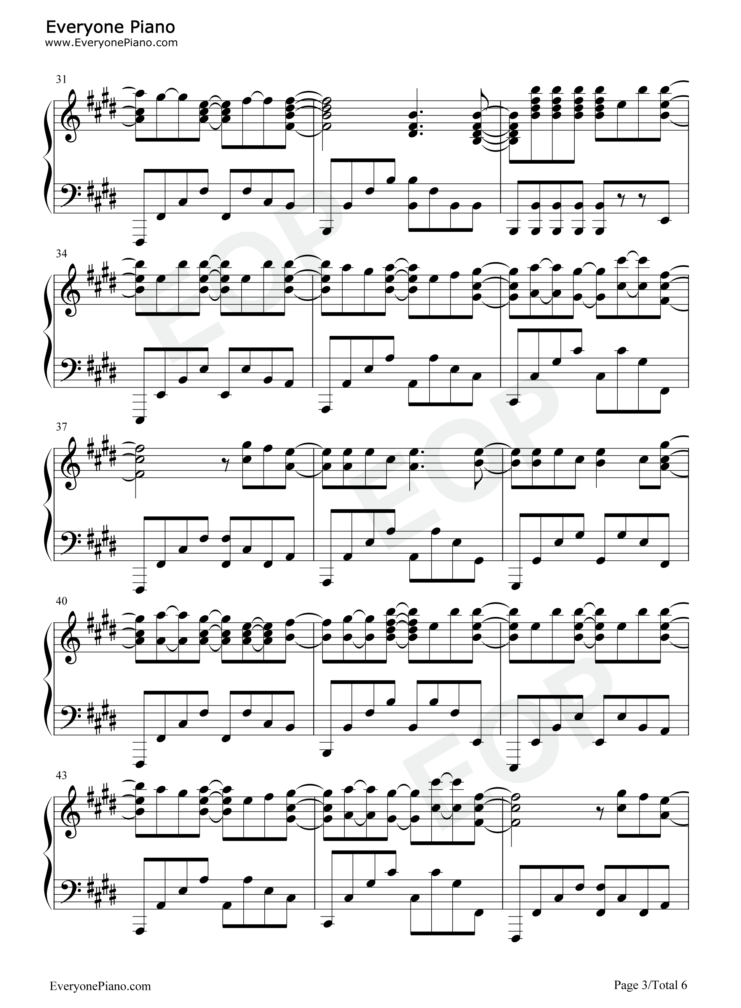 ふでペン〜ボールペン〜钢琴谱_放课后ティータイム_放学后TEA_TIME