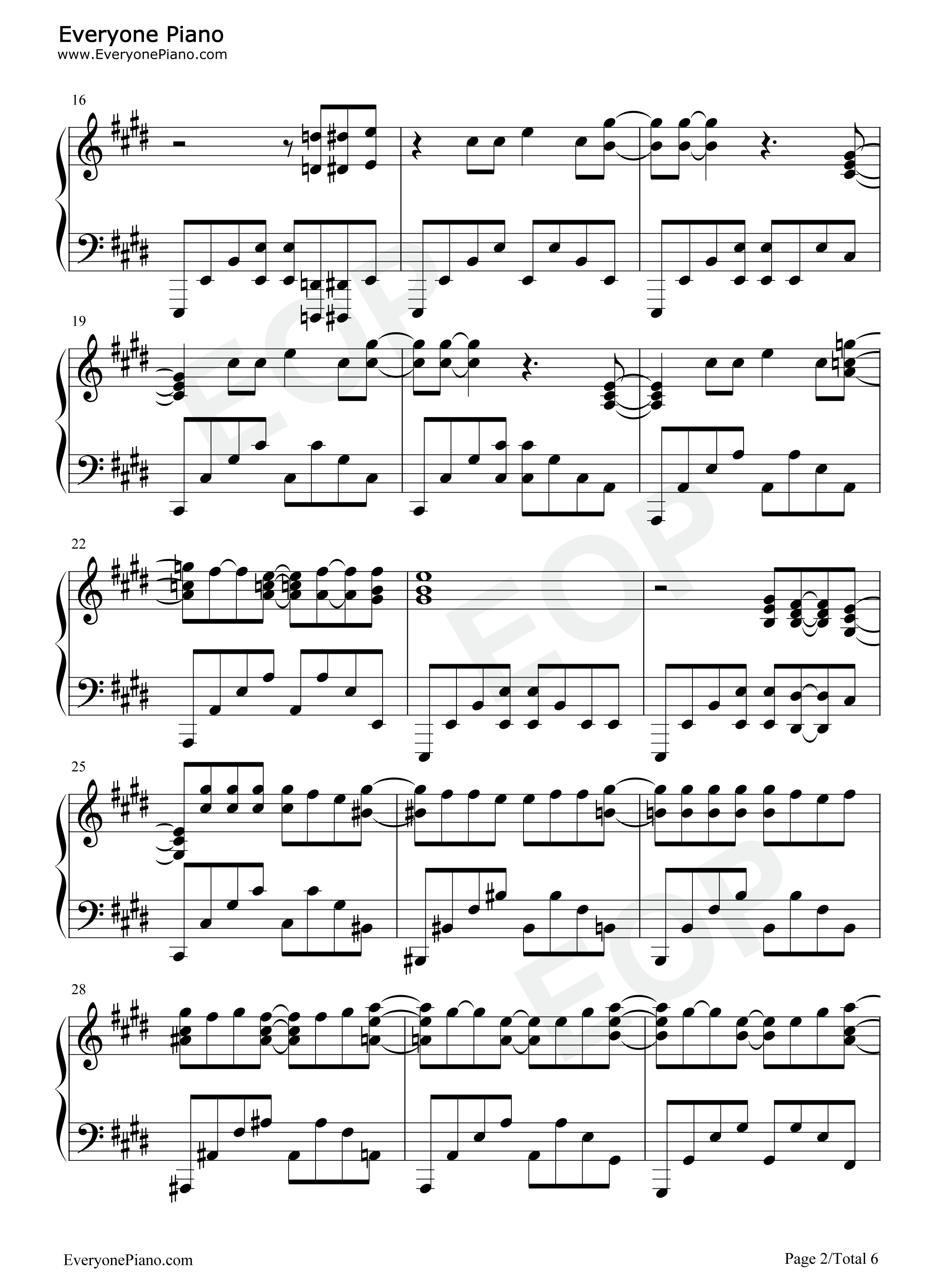 ふでペン〜ボールペン〜钢琴谱_放课后ティータイム_放学后TEA_TIME