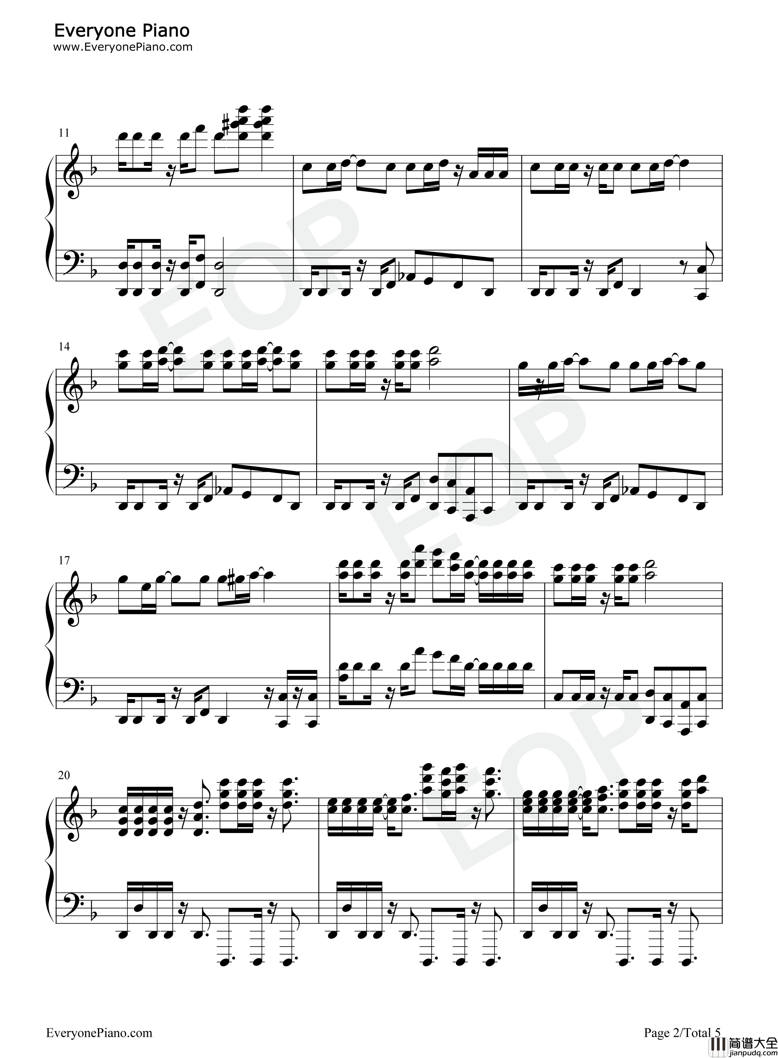 Share_The_World钢琴谱_东方神起