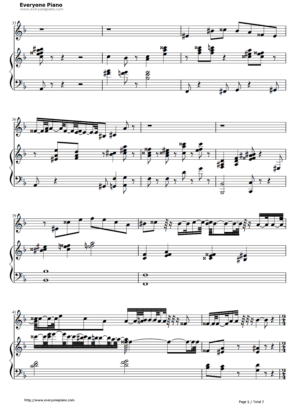 In_Summer钢琴谱_Olaf_(Josh_Gad)