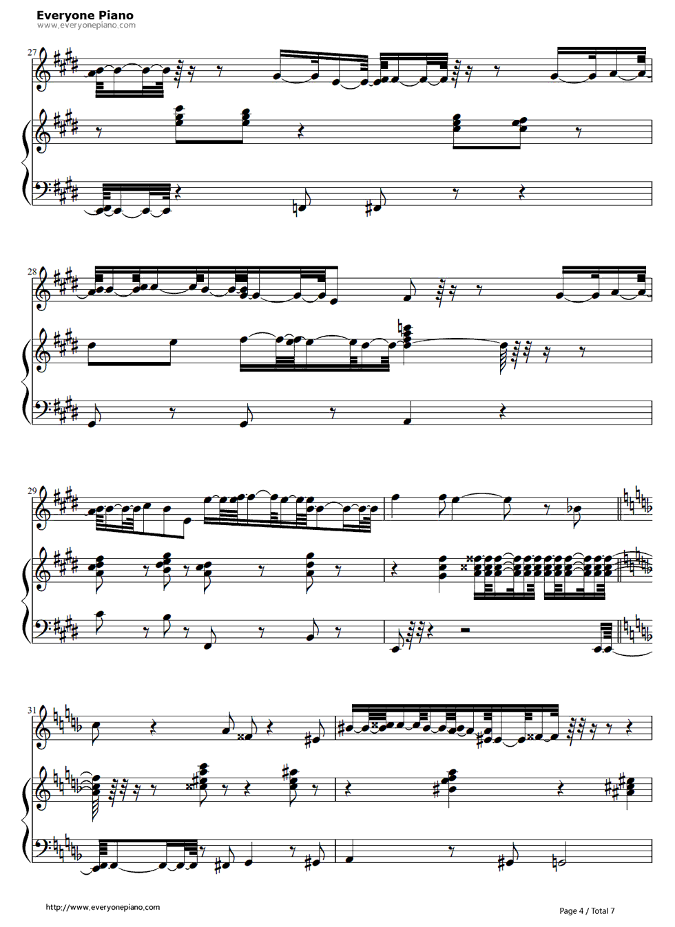 In_Summer钢琴谱_Olaf_(Josh_Gad)