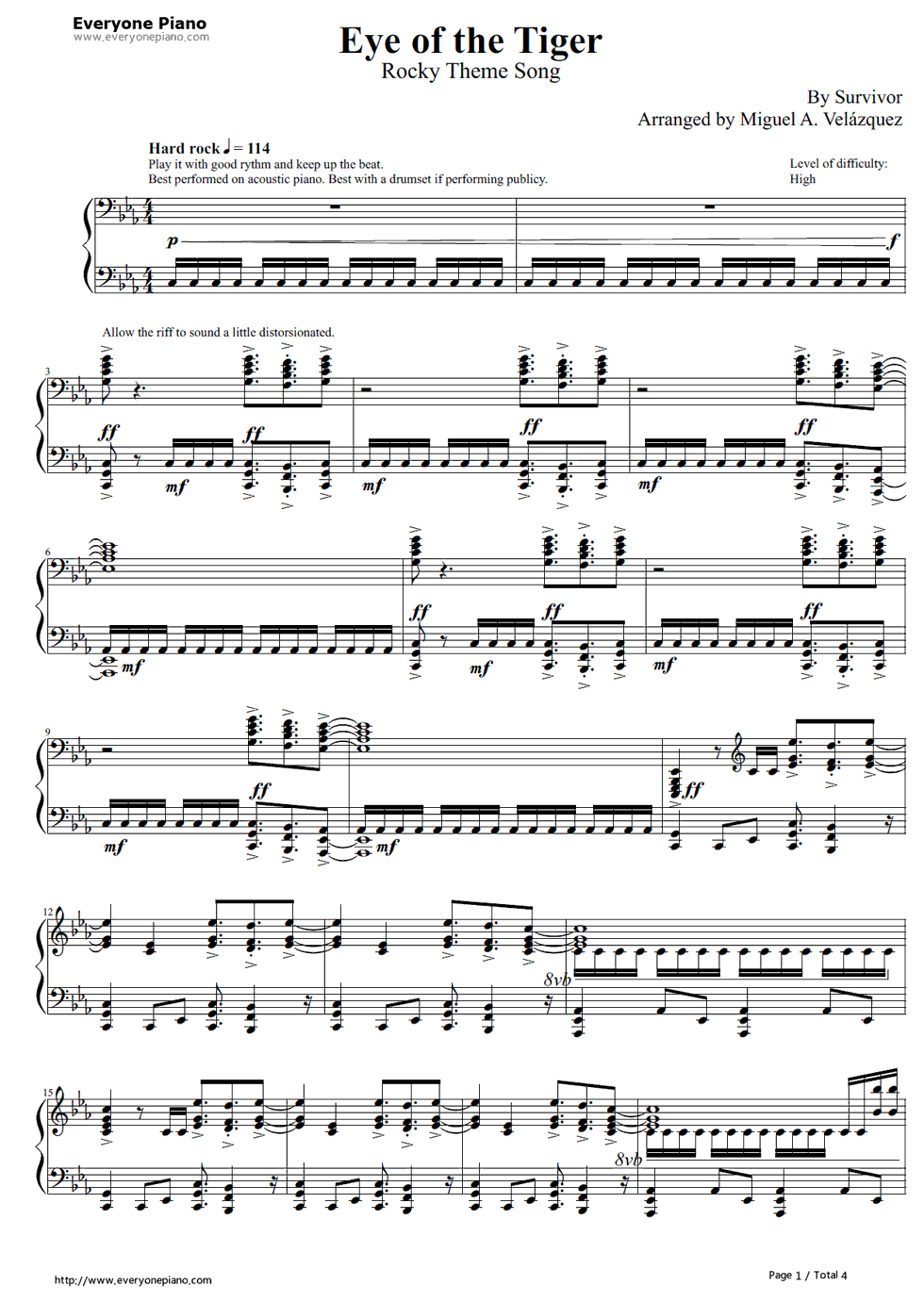 Eye_of_the_Tiger钢琴谱_Survivor