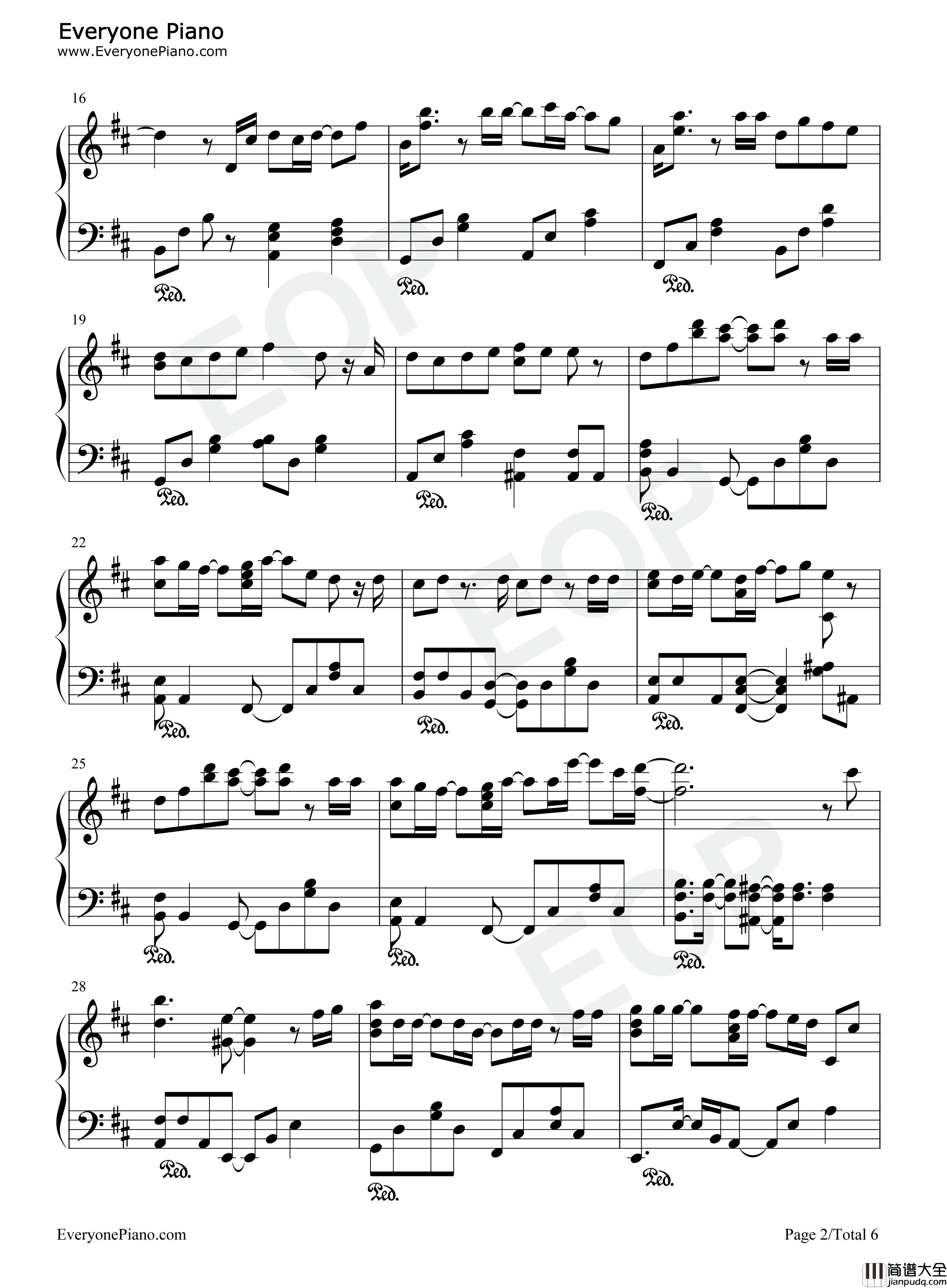 Heavenly_Days钢琴谱_新垣结衣