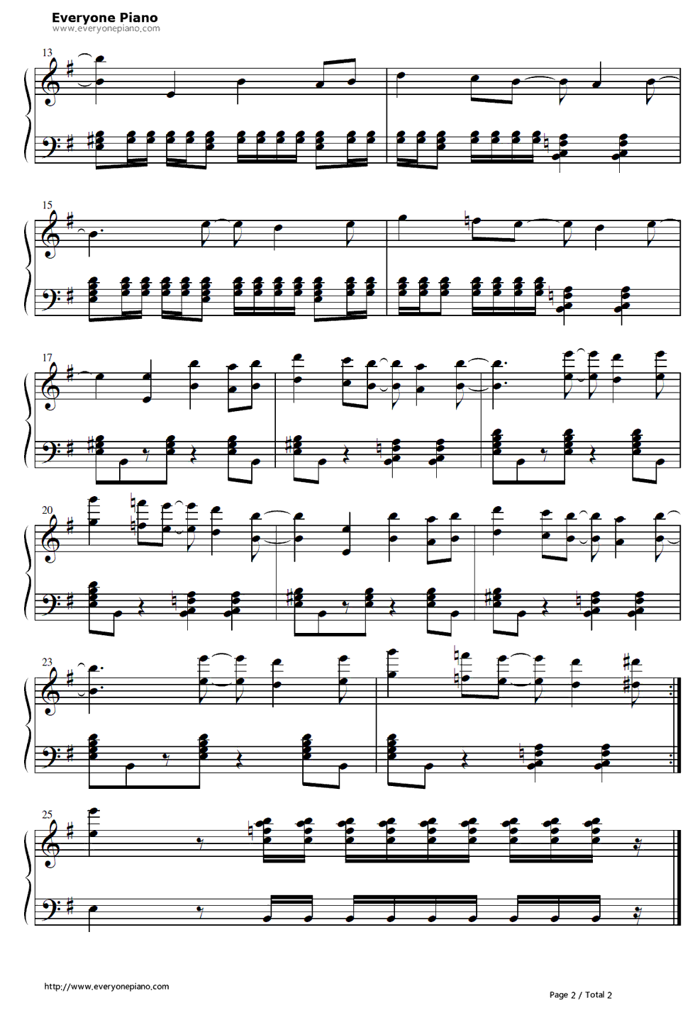 The_Beast_II钢琴谱_鹭巢诗郎