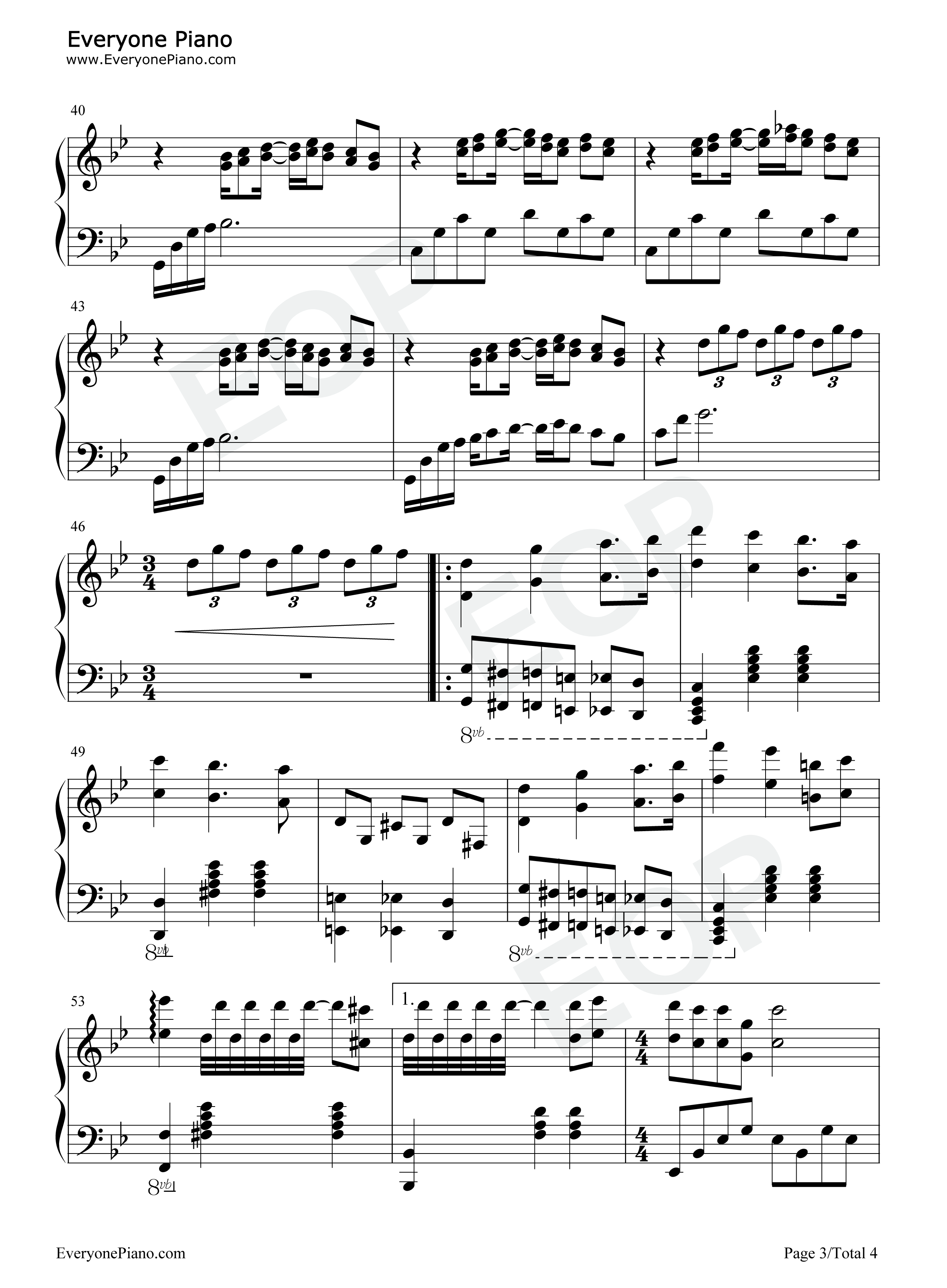 HANA钢琴谱_久石让