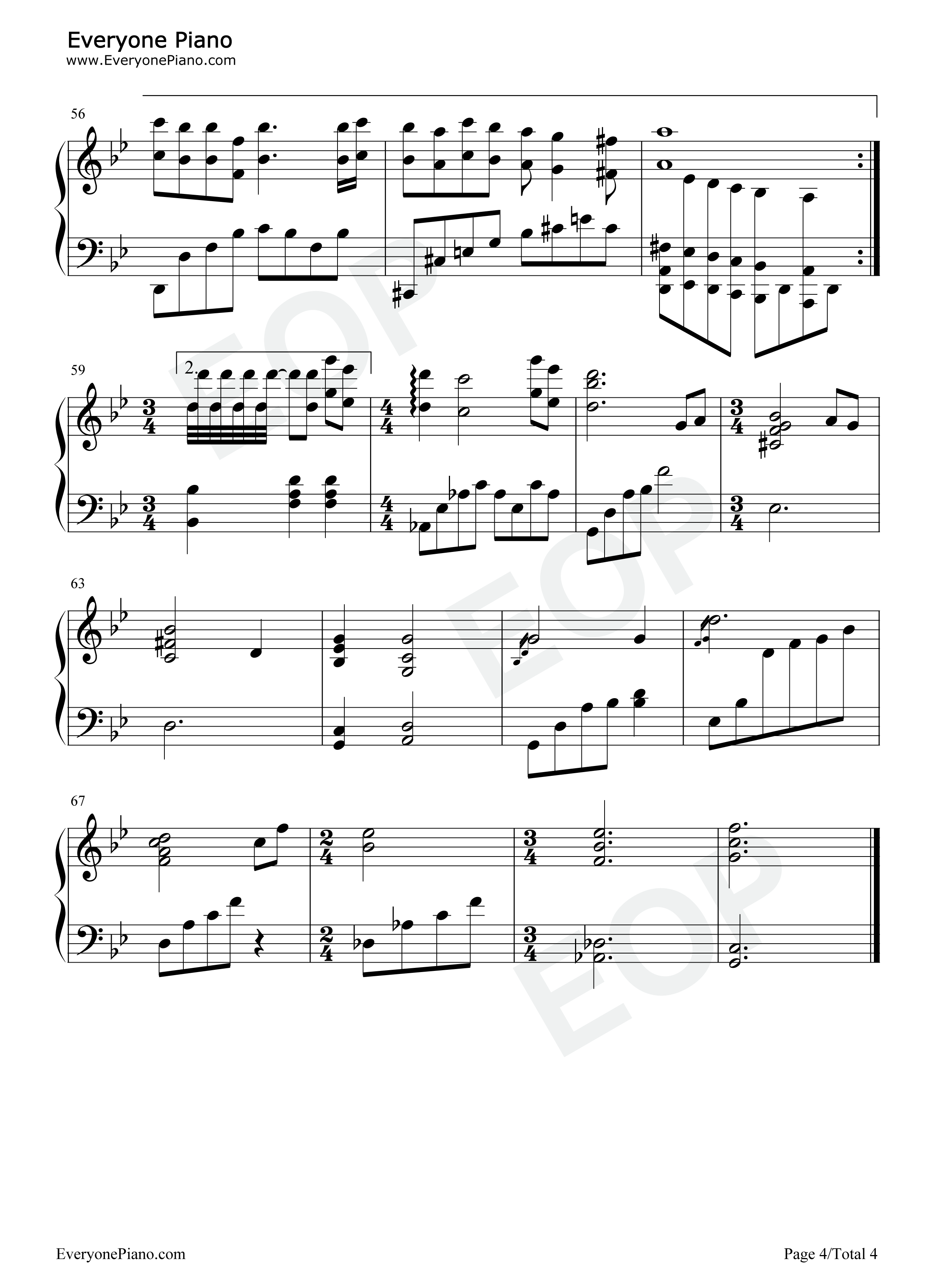 HANA钢琴谱_久石让