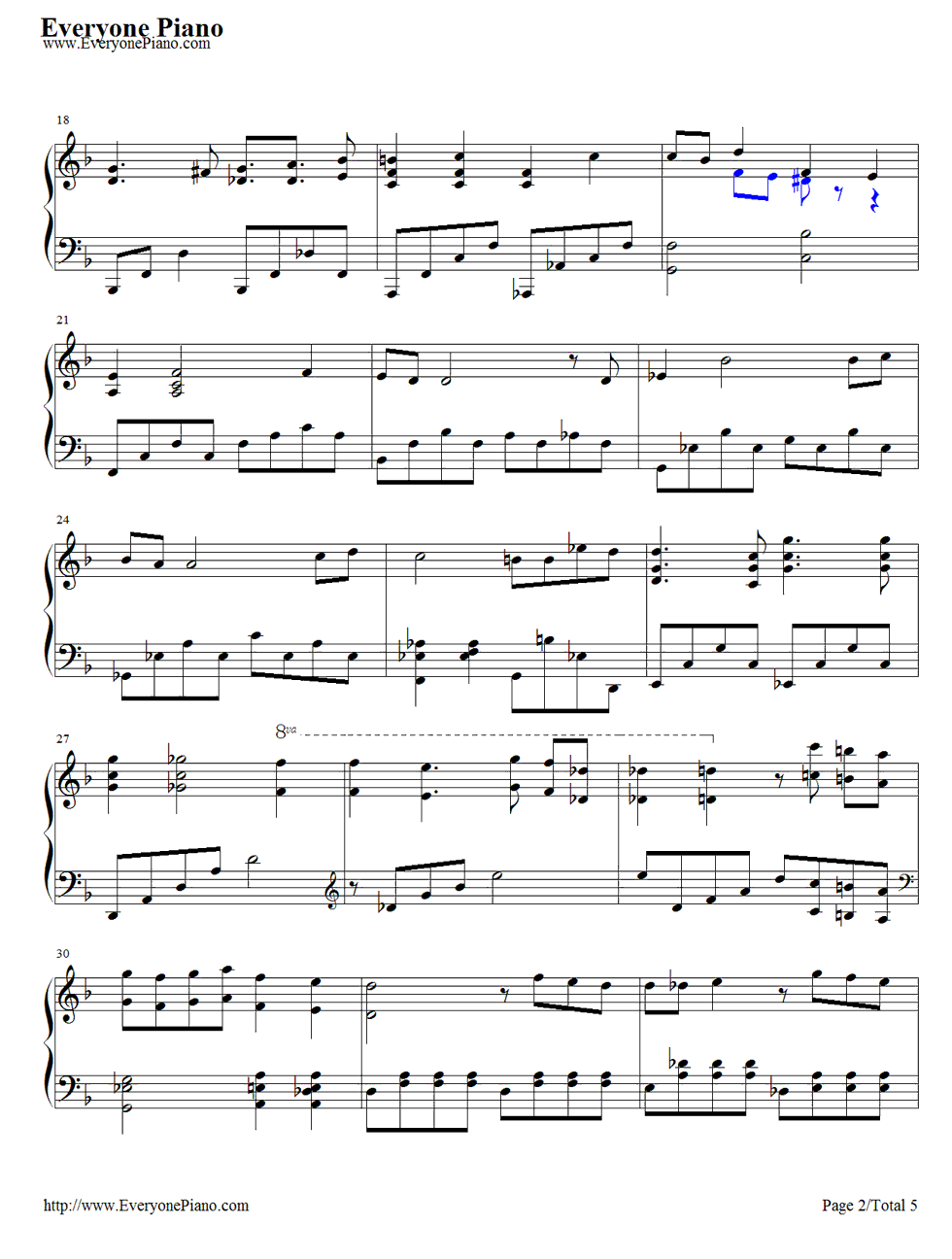 la_pioggia钢琴谱_久石让_Joe_Hisaishi