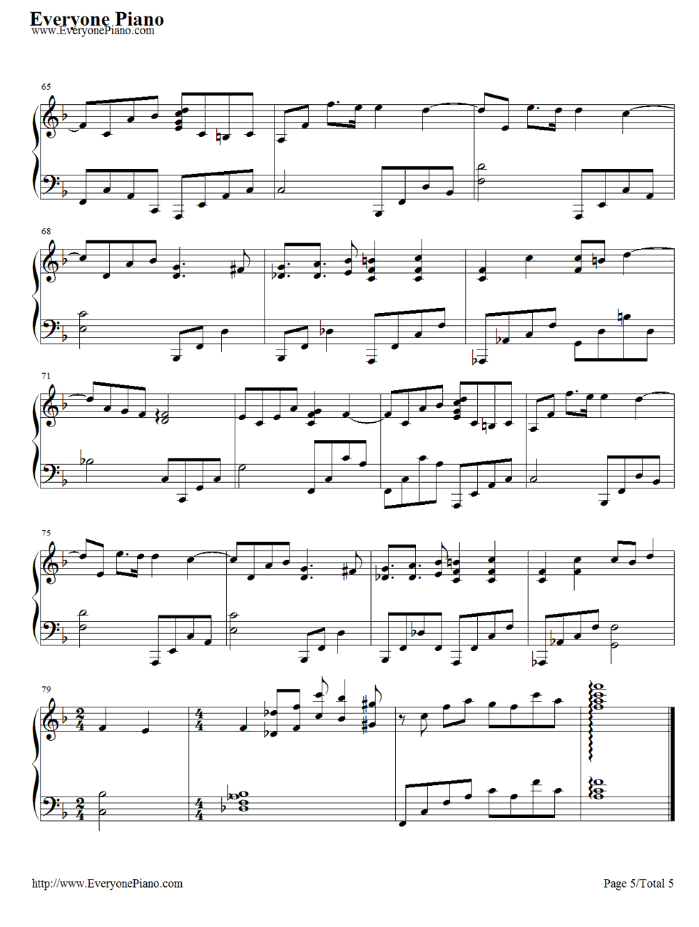 la_pioggia钢琴谱_久石让_Joe_Hisaishi