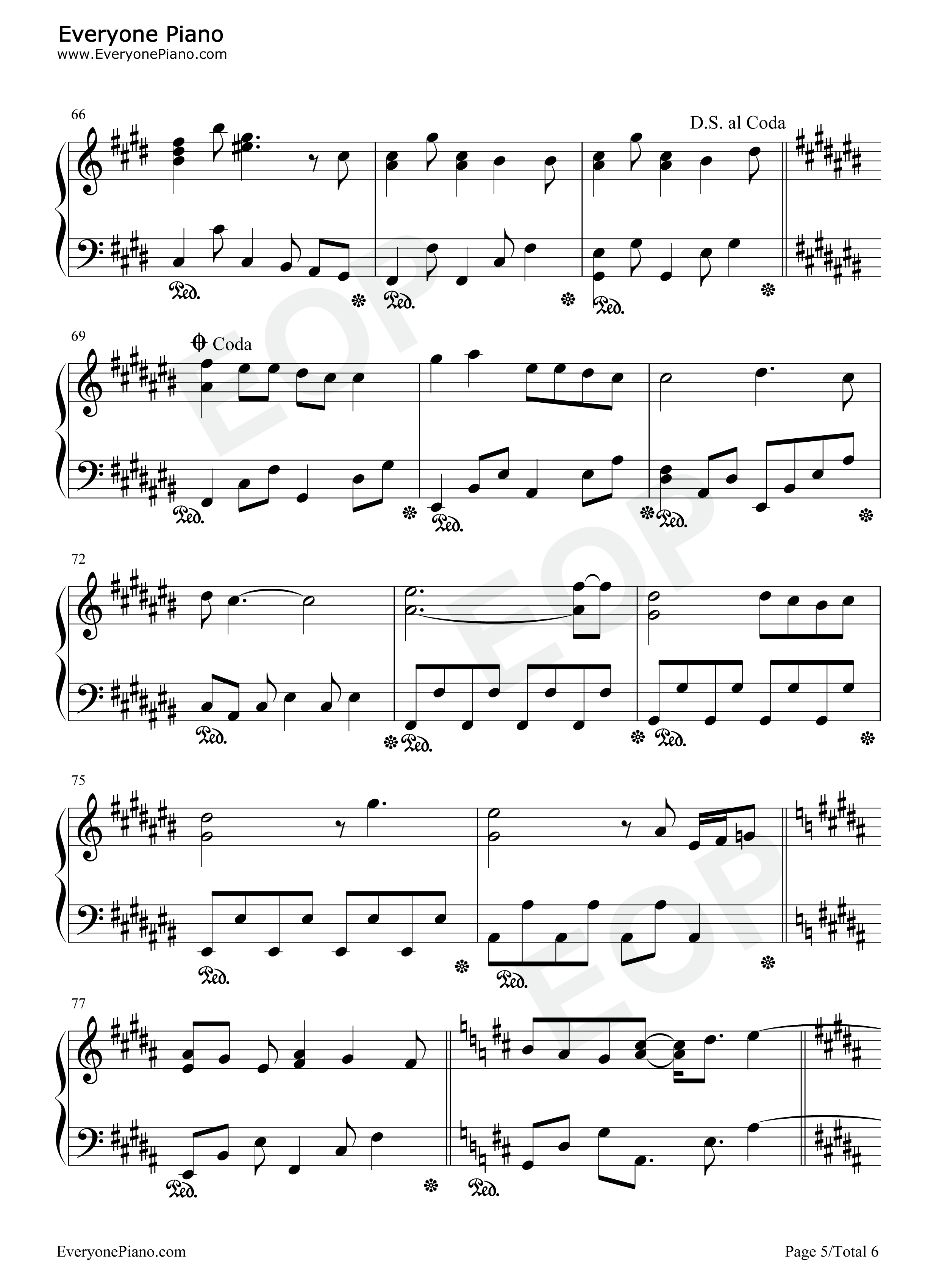 Over_Drive钢琴谱_GARNET_CROW