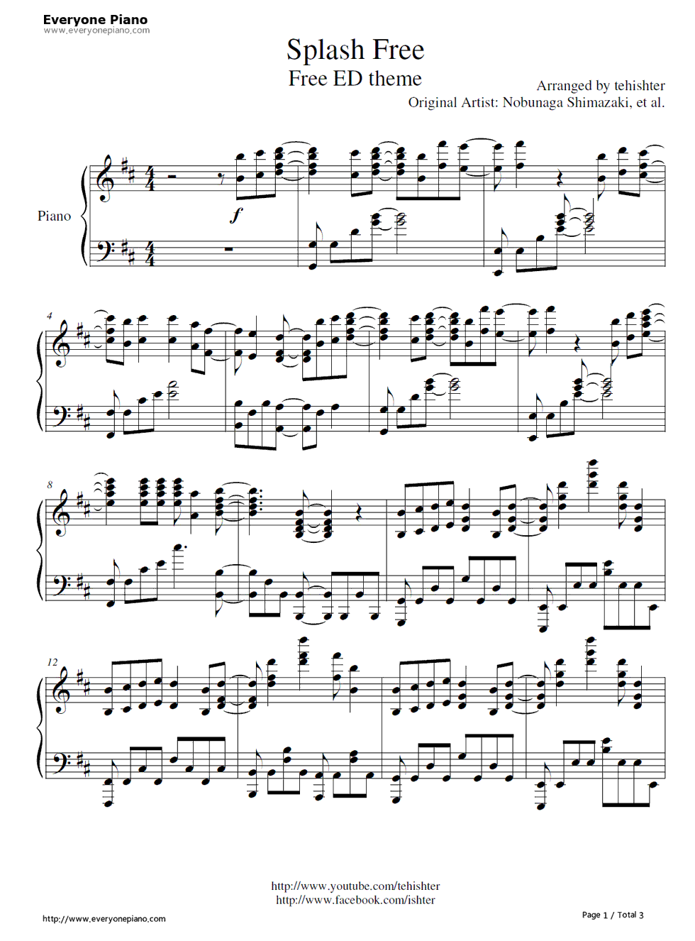 SPLASH_FREE钢琴谱_STYLE_FIVE