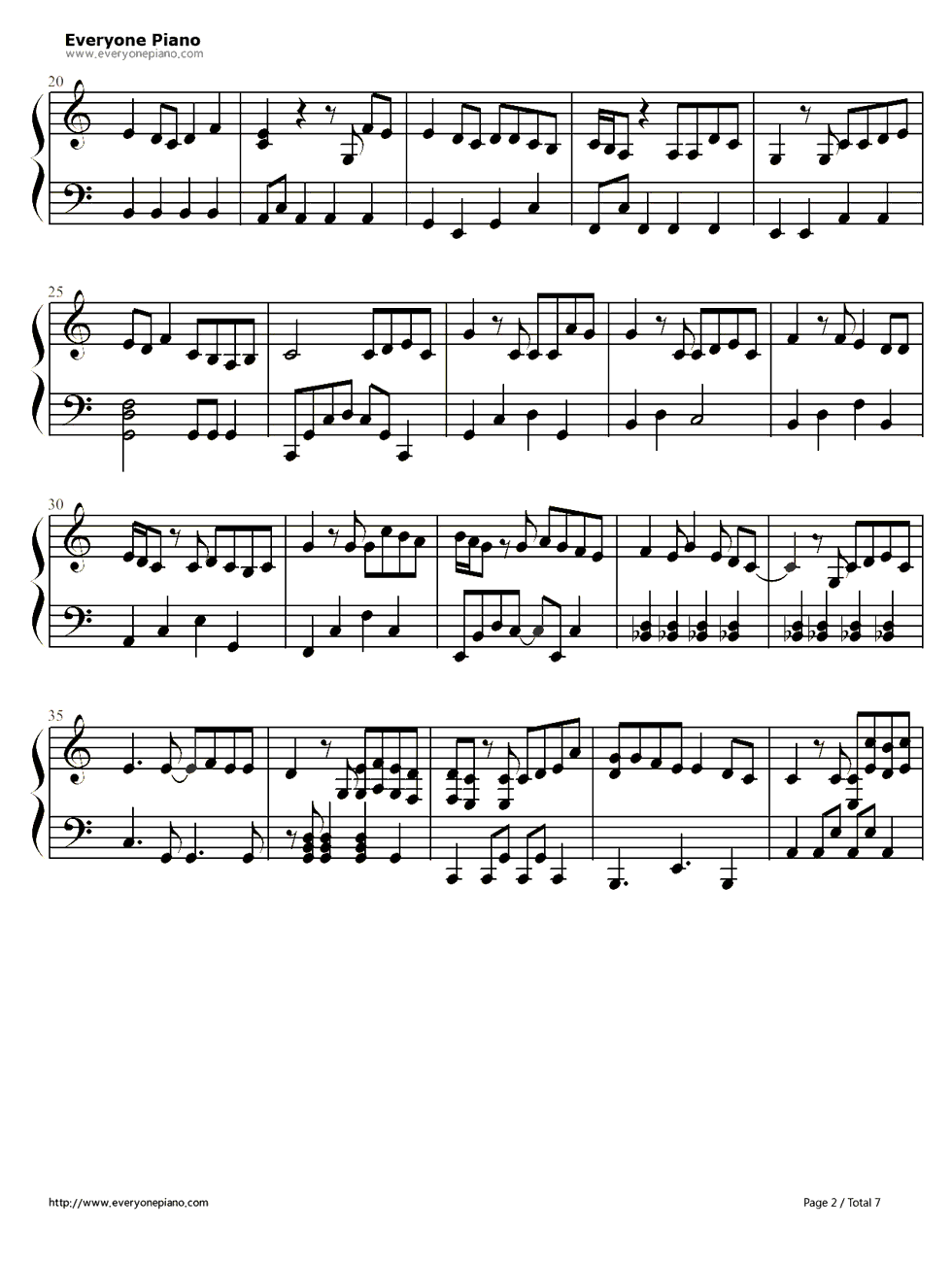 マイガール钢琴谱_岚