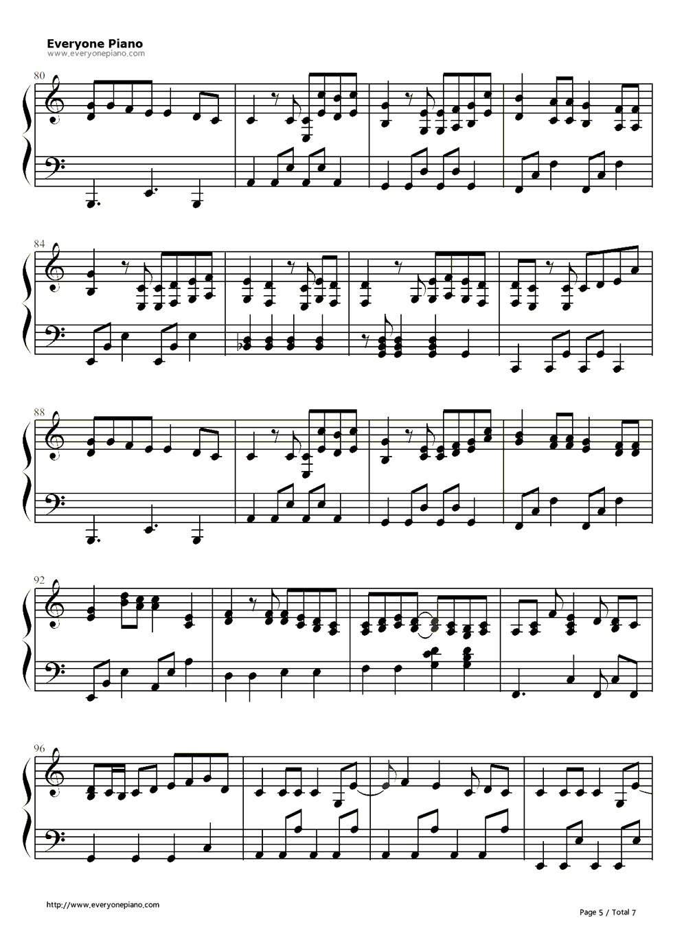 マイガール钢琴谱_岚