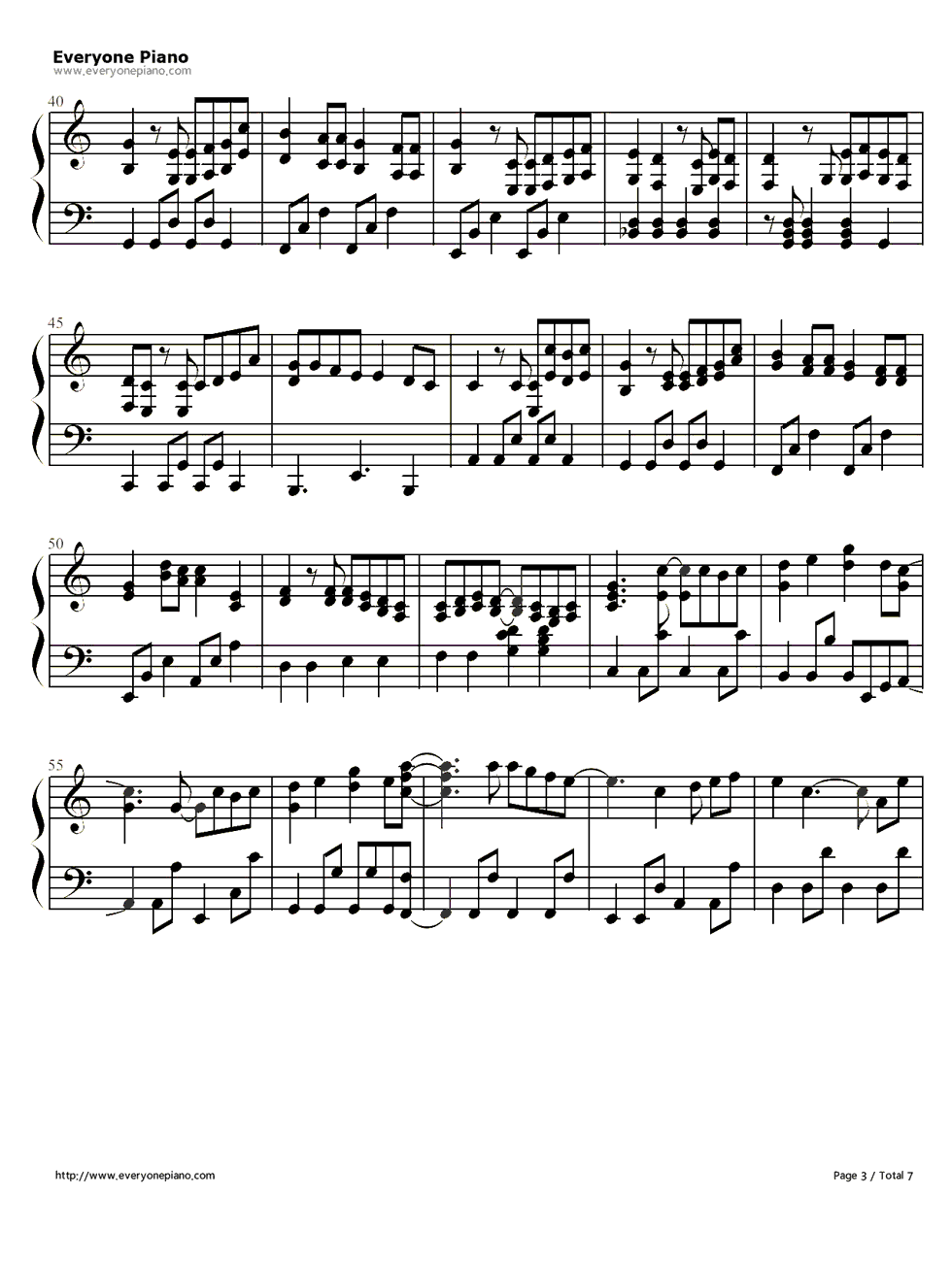 マイガール钢琴谱_岚