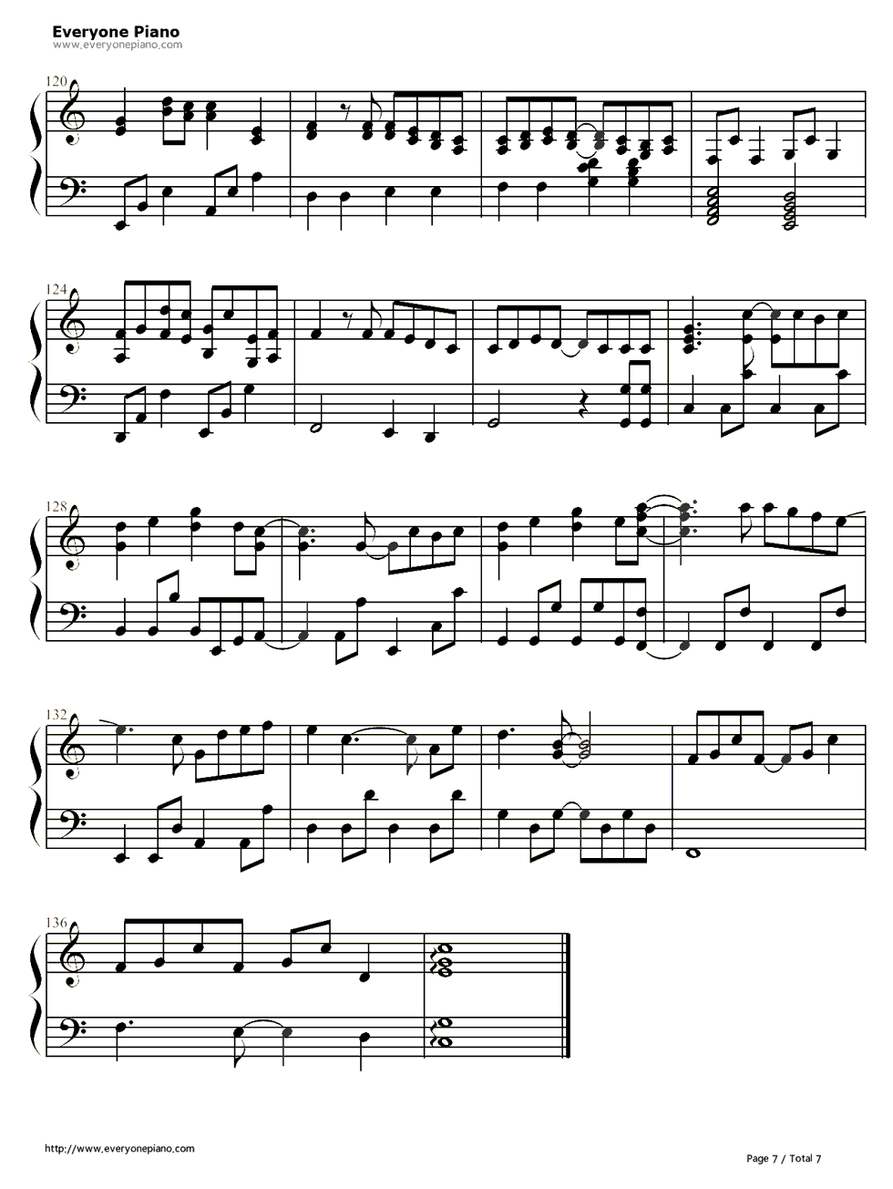 マイガール钢琴谱_岚