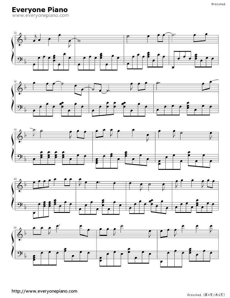 Drenched__春娇与志明_插曲钢琴谱_曲婉婷
