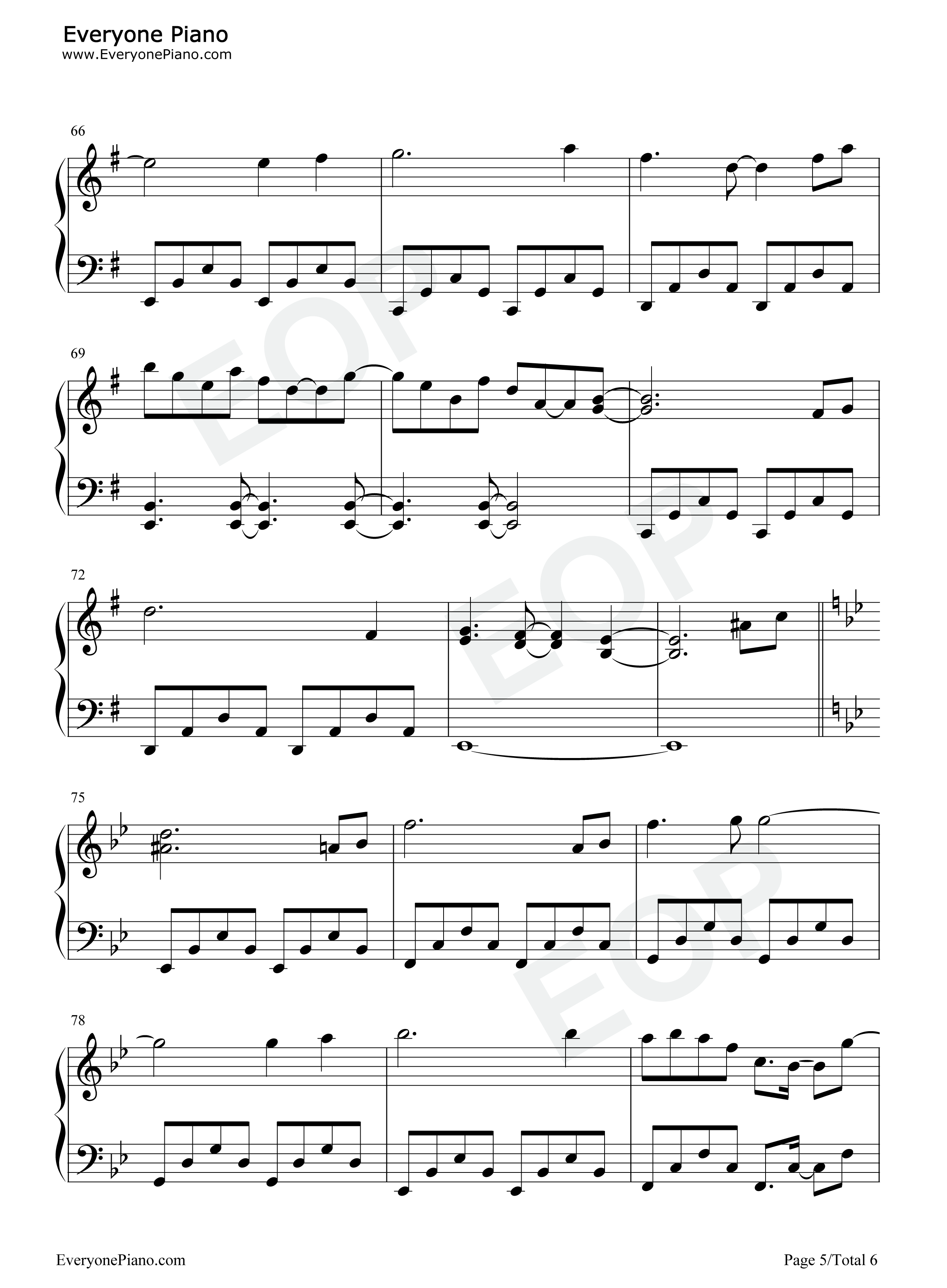 感情の摩天楼钢琴谱_东方Project