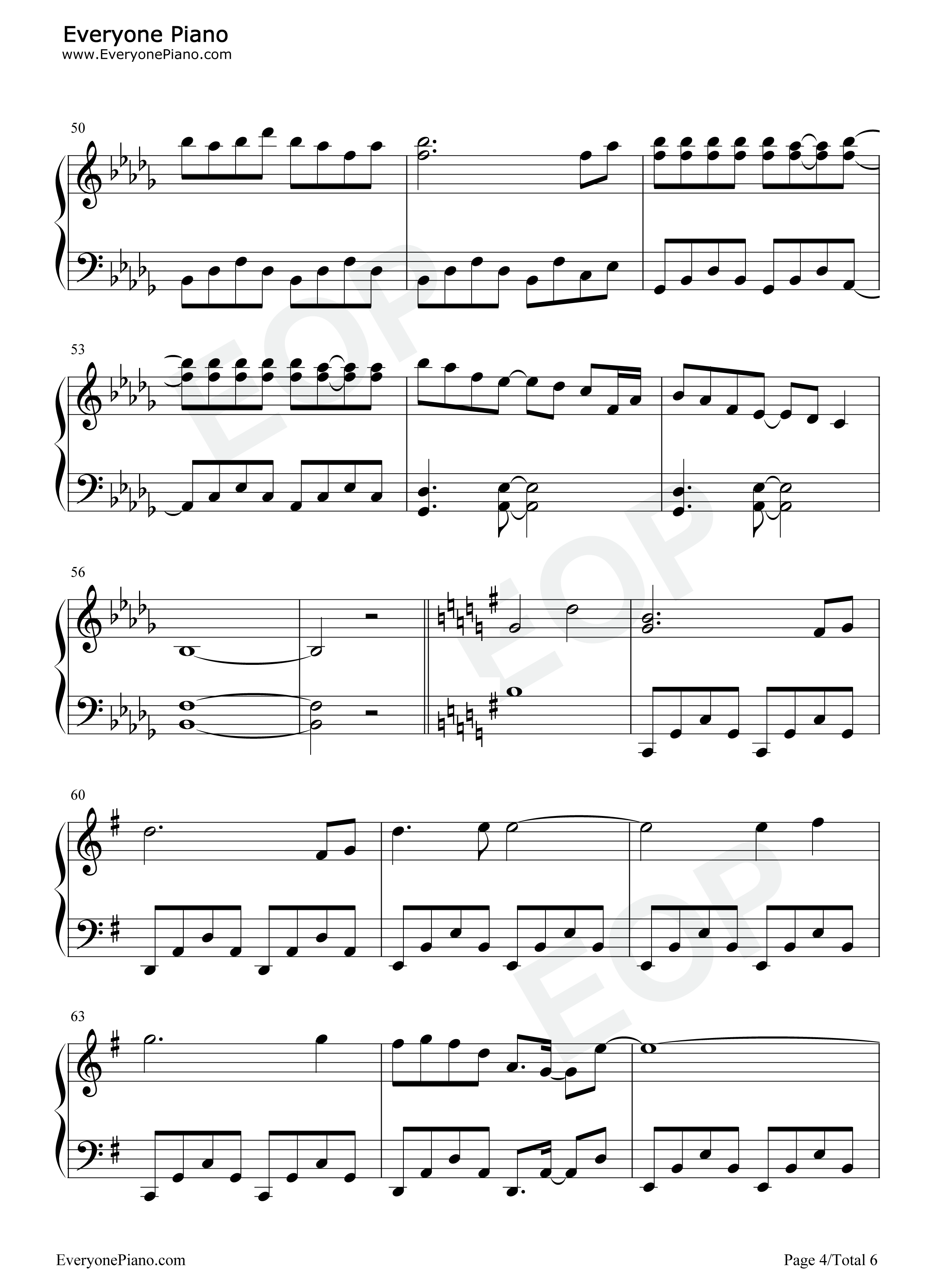 感情の摩天楼钢琴谱_东方Project