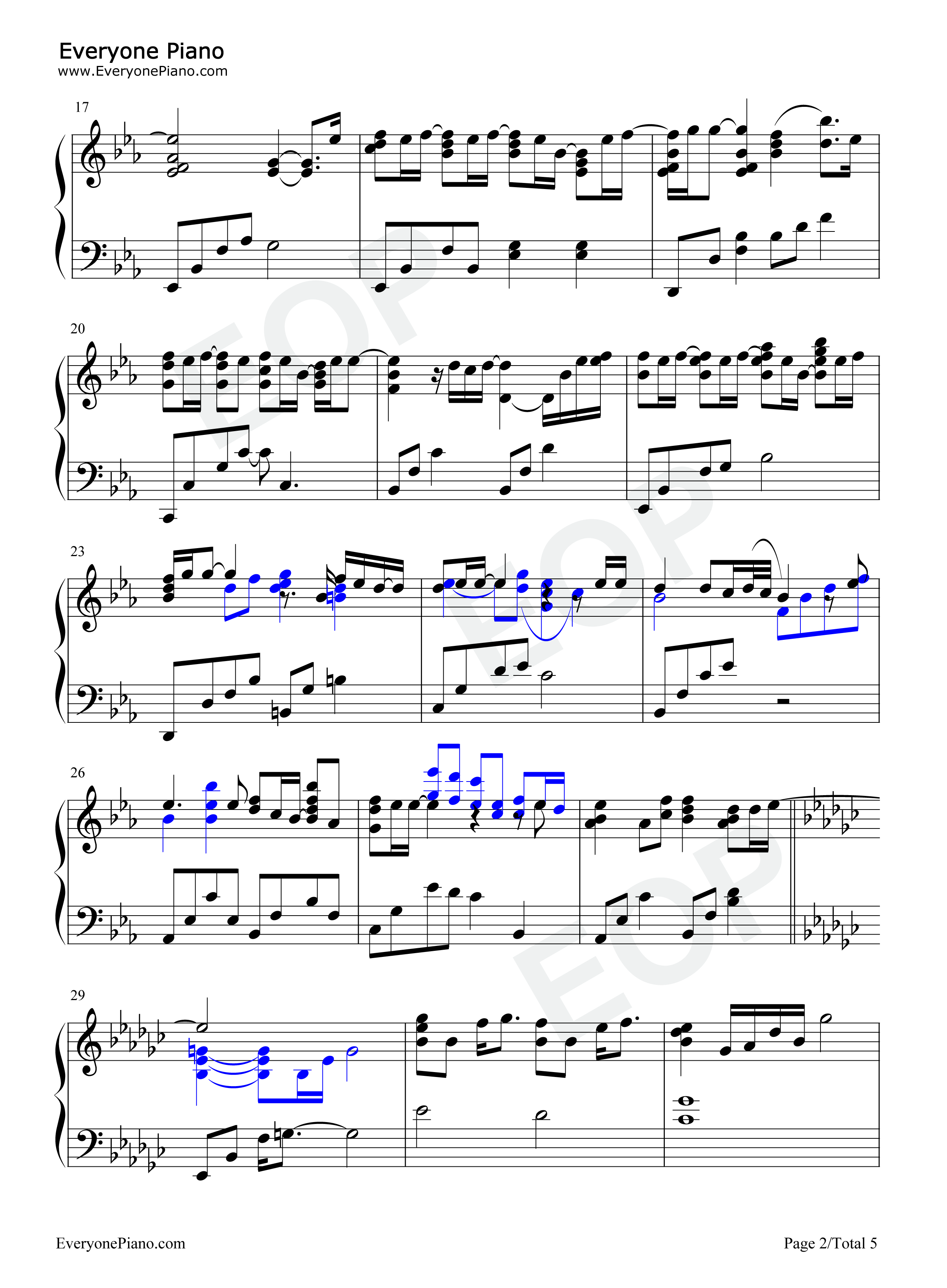 Heaven钢琴谱_滨崎步