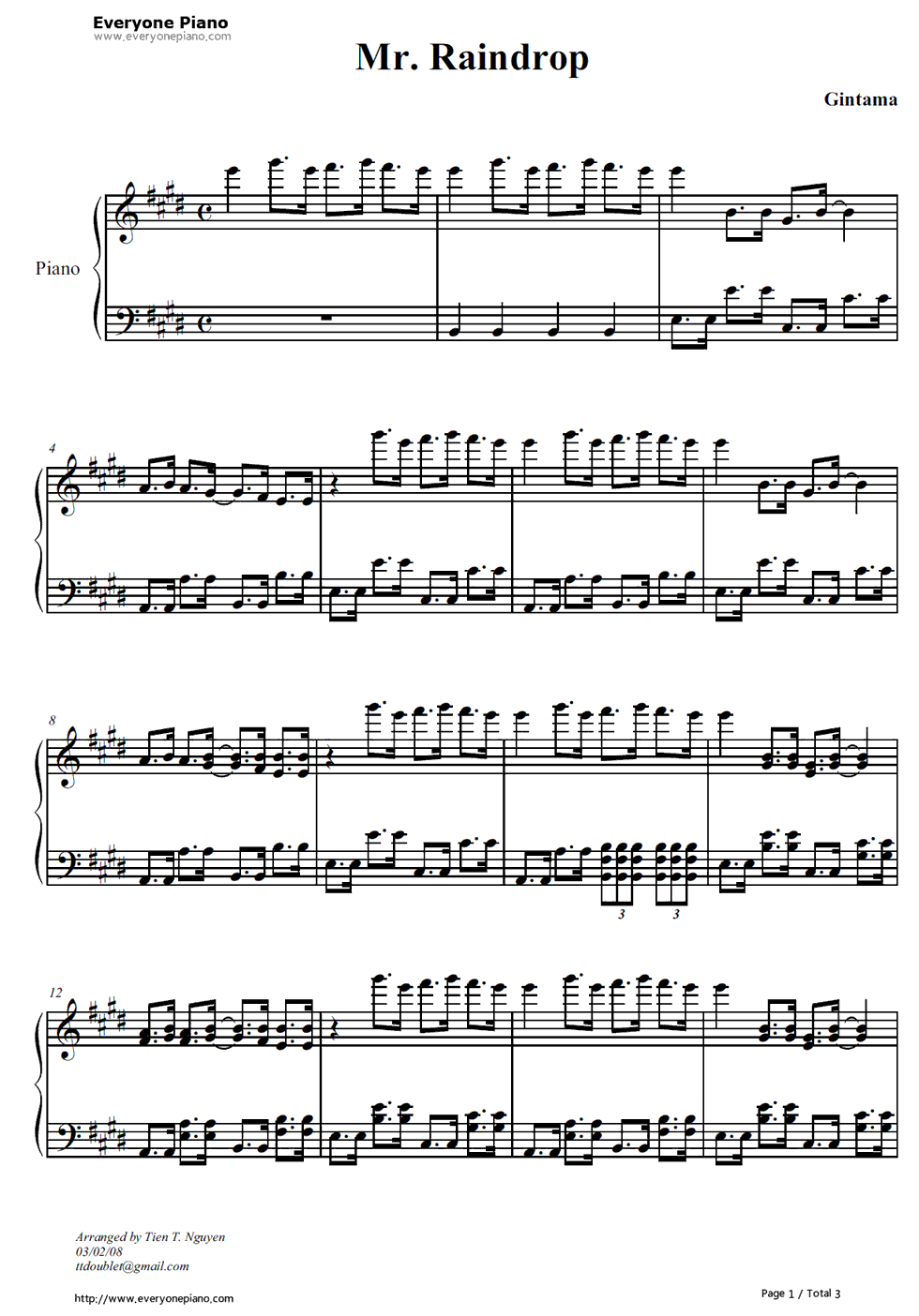 Mr._Raindrop钢琴谱_Amplified