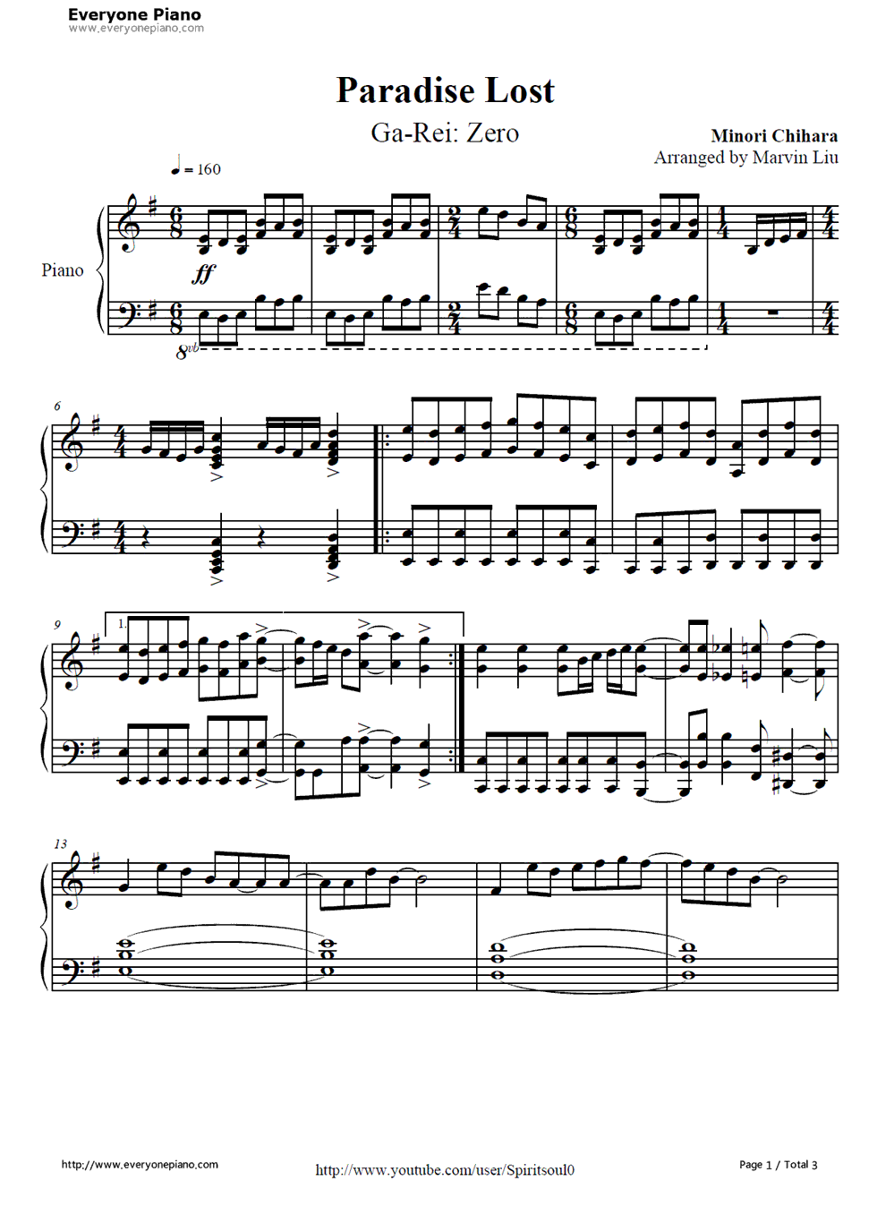 Paradise_Lost钢琴谱_茅原实里