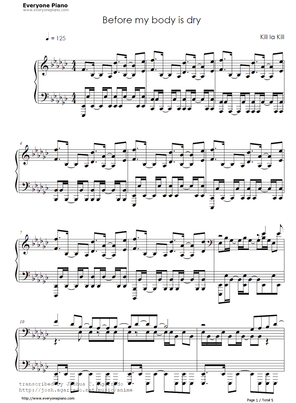 Before_my_body_is_dry钢琴谱_小林未郁