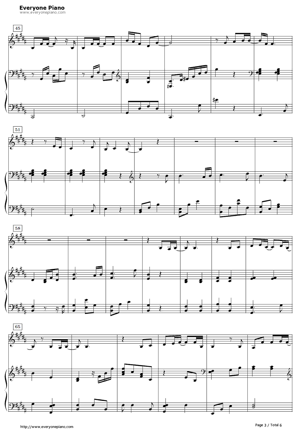 时の歌钢琴谱_手嶌葵