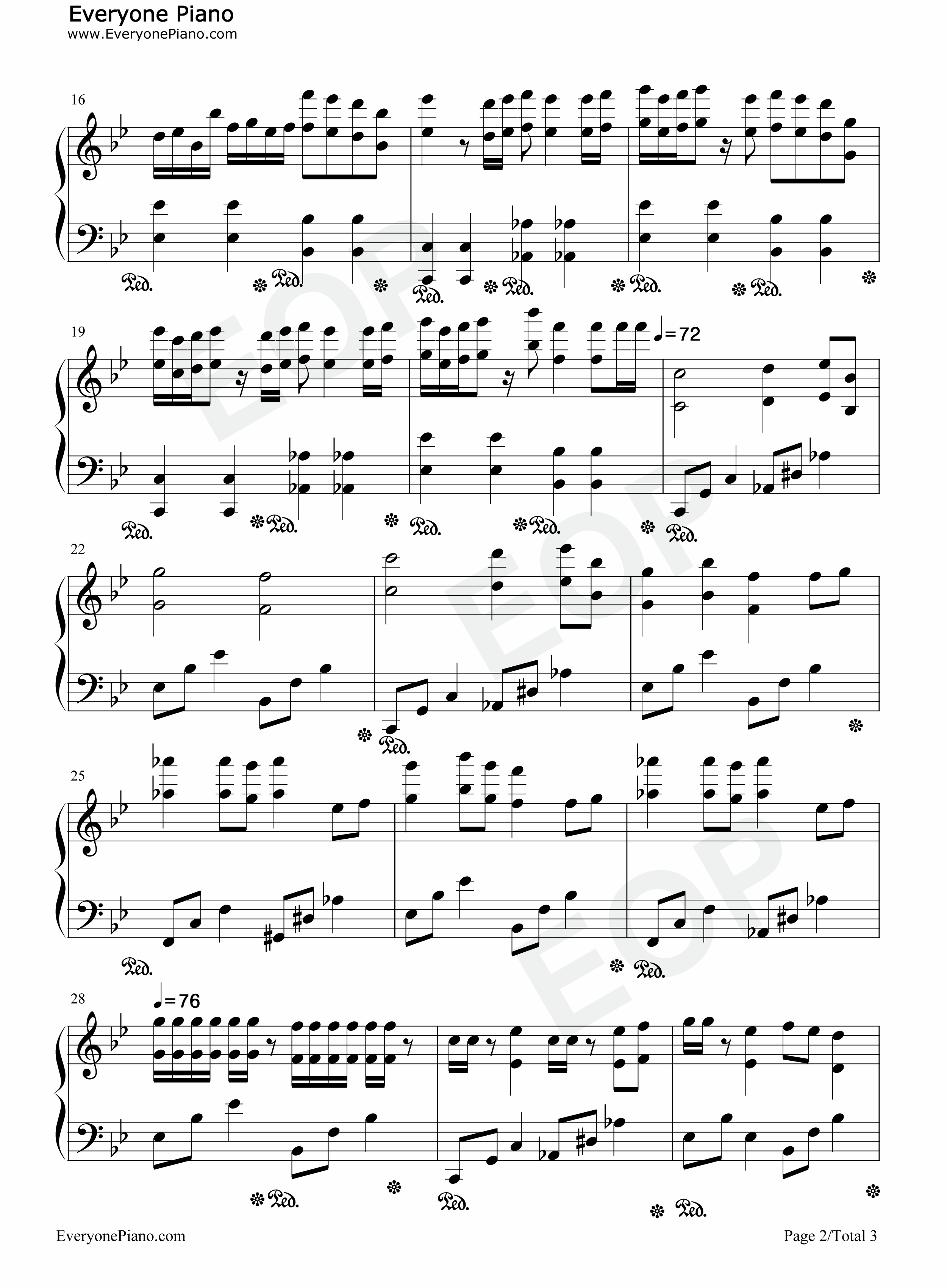 空之爵迹钢琴谱_未知