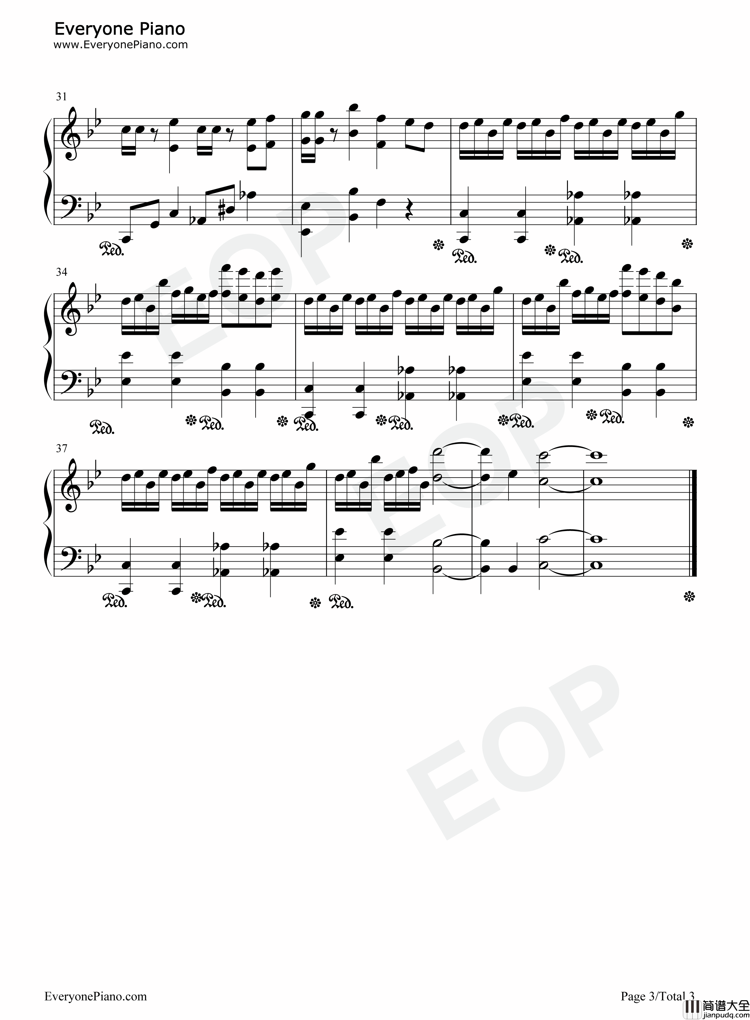 空之爵迹钢琴谱_未知