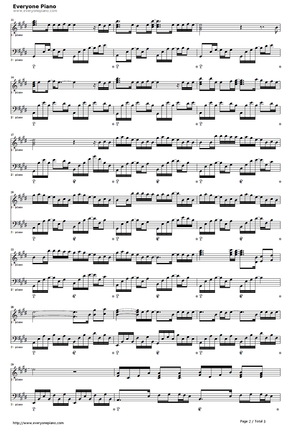 エレクトリック・ラブ钢琴谱_八王子P