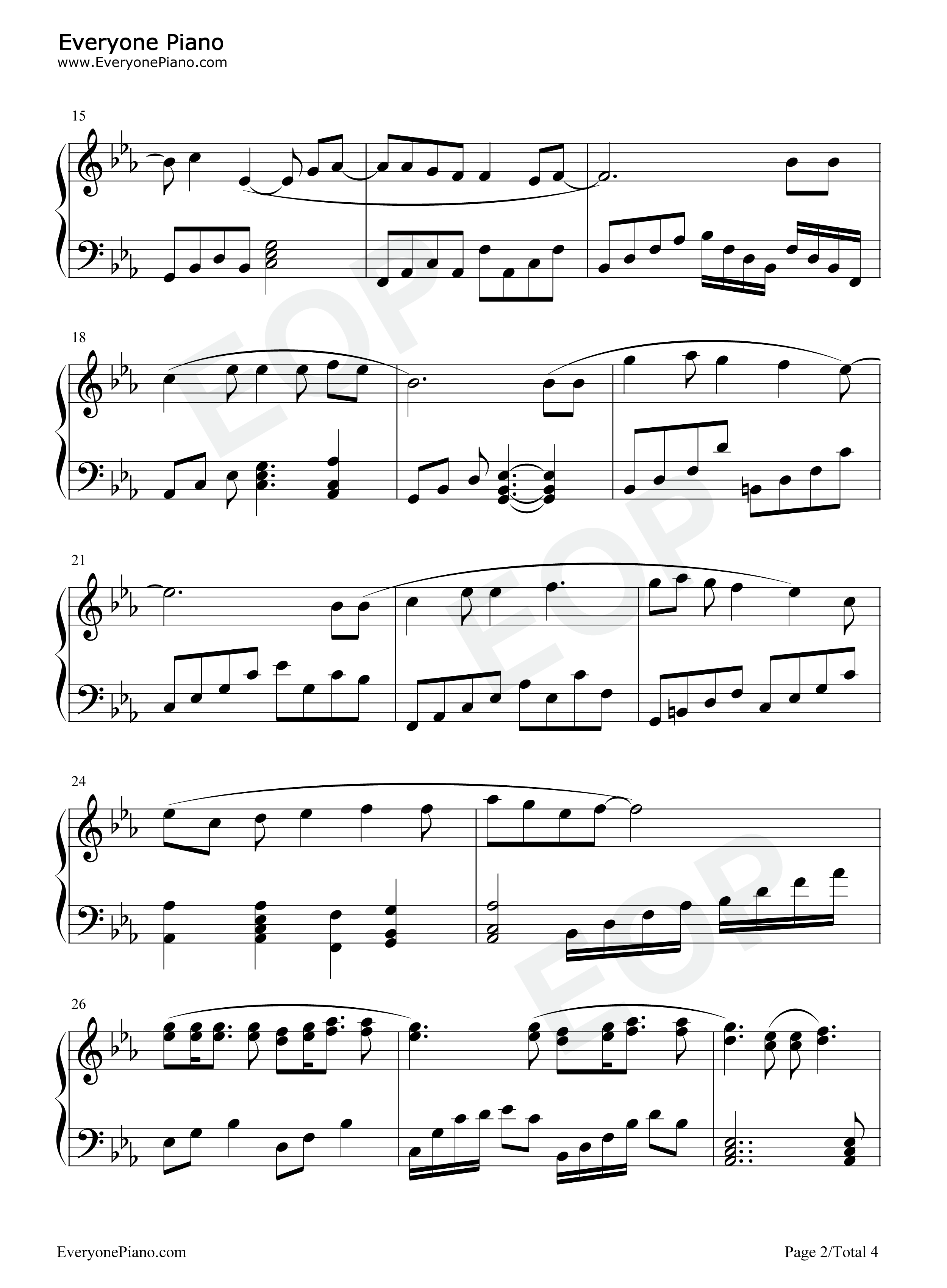 君=花钢琴谱_pigstar