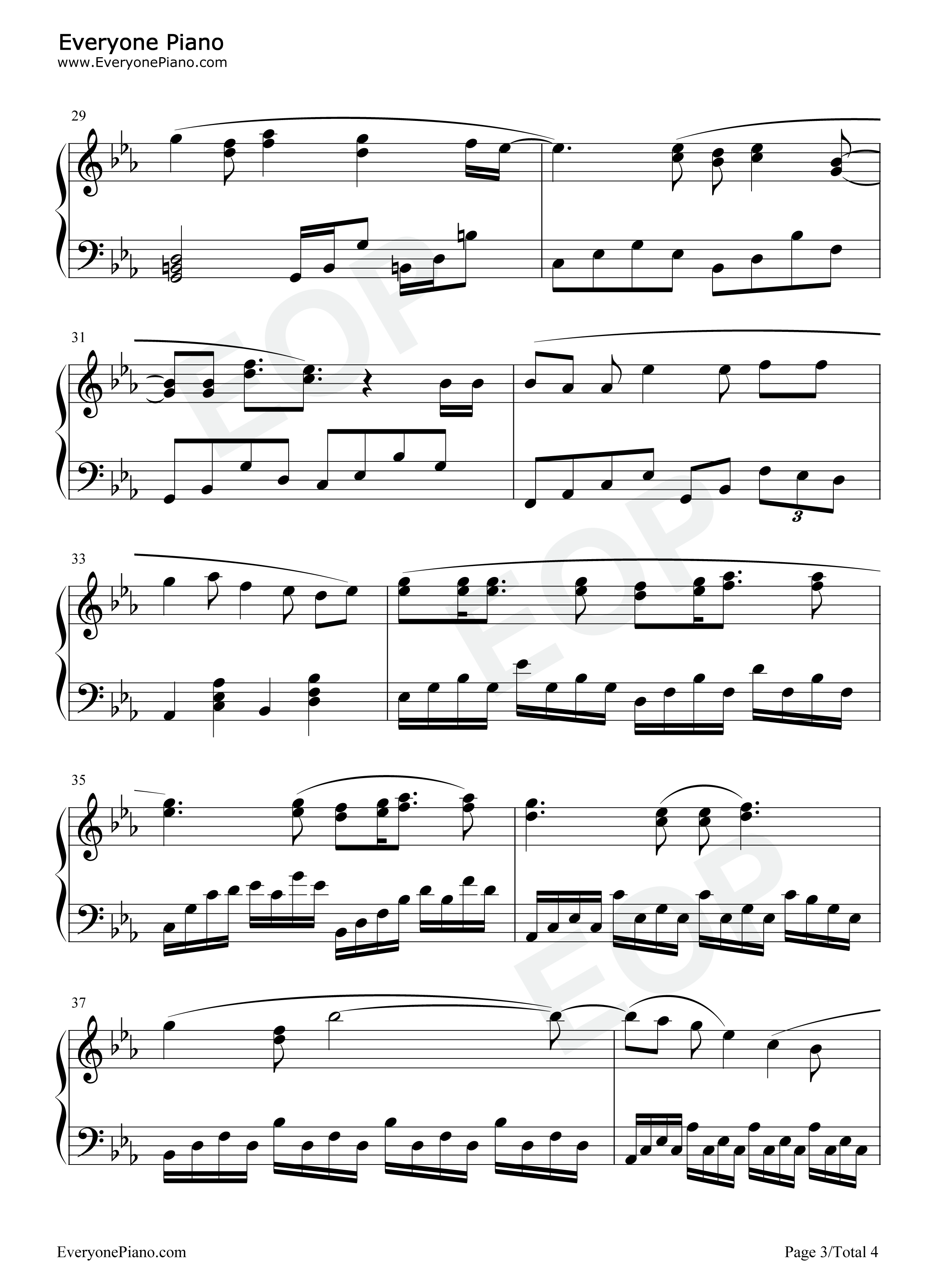 君=花钢琴谱_pigstar