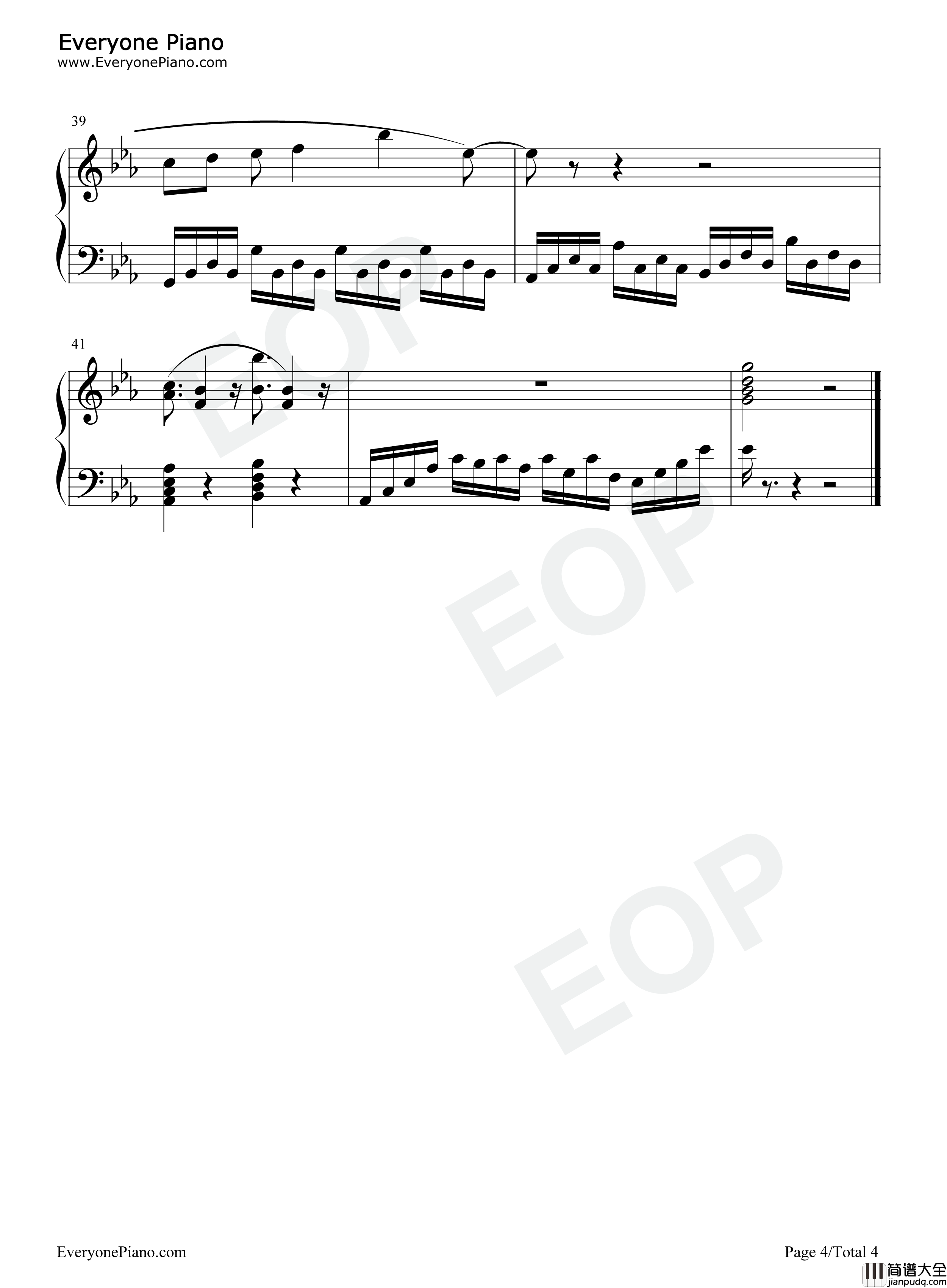 君=花钢琴谱_pigstar