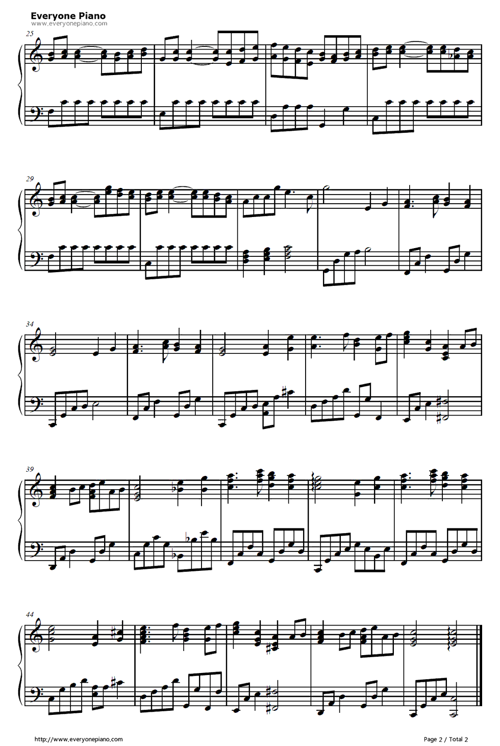 微笑み钢琴谱_S.E.N.S._Project