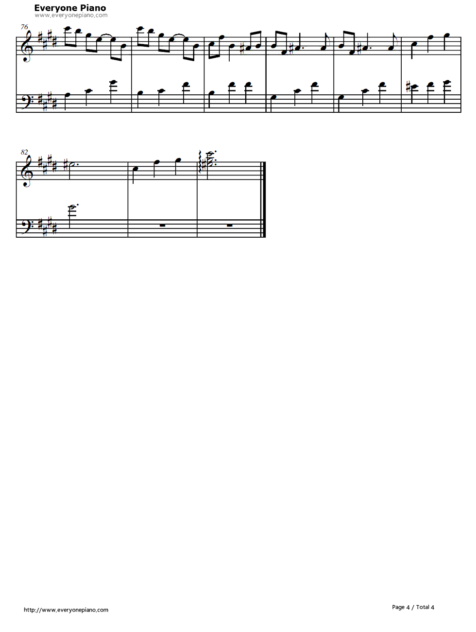 冬の花火钢琴谱_麻枝准