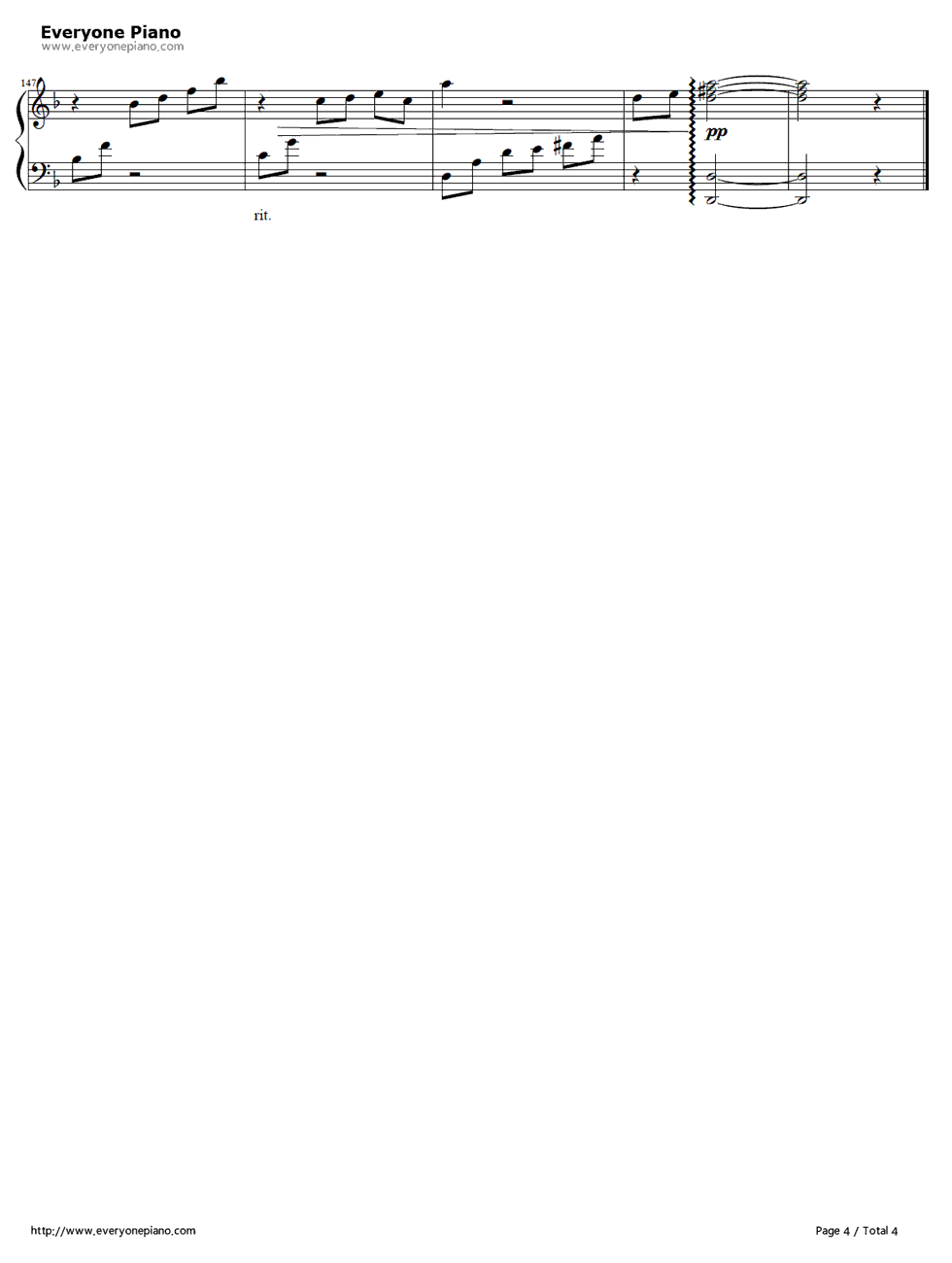 Snow_Rain钢琴谱_植田佳奈