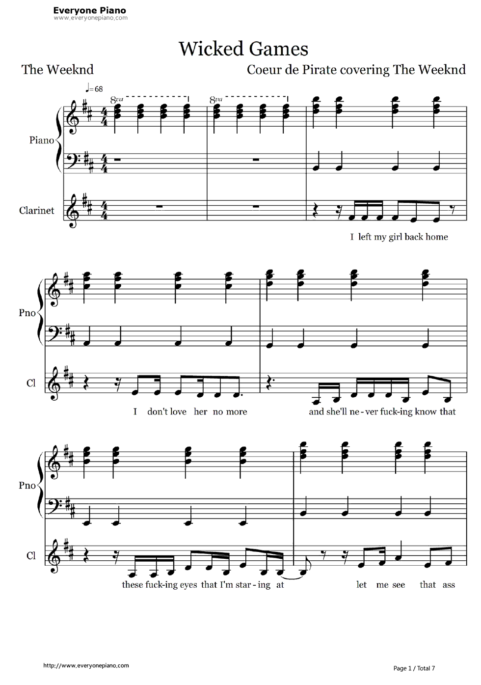 Wicked_Games钢琴谱_The_Weeknd