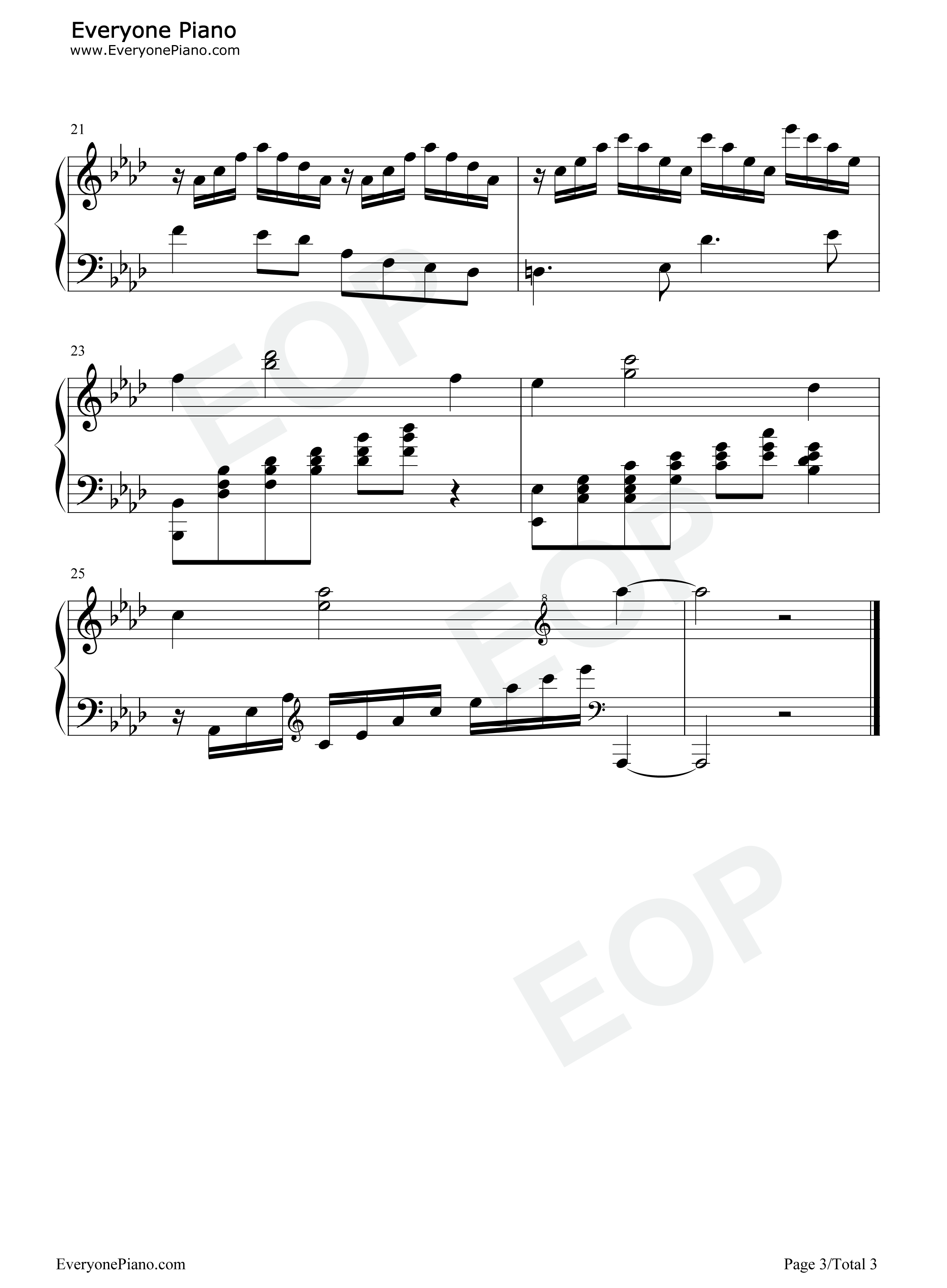 _叶塞尼亚_主题曲（Yesenia）钢琴谱_未知