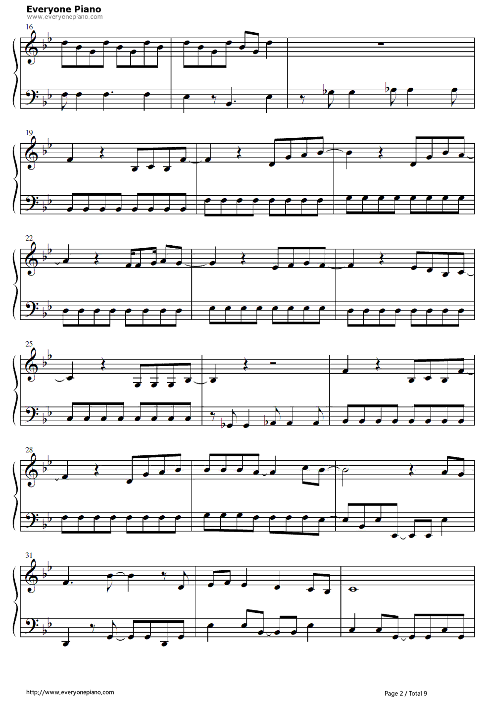 笑颜に会いたい钢琴谱_滨田理恵