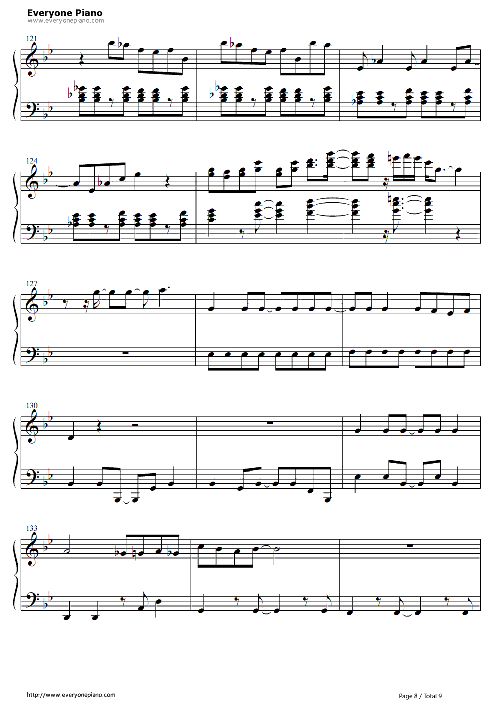 笑颜に会いたい钢琴谱_滨田理恵