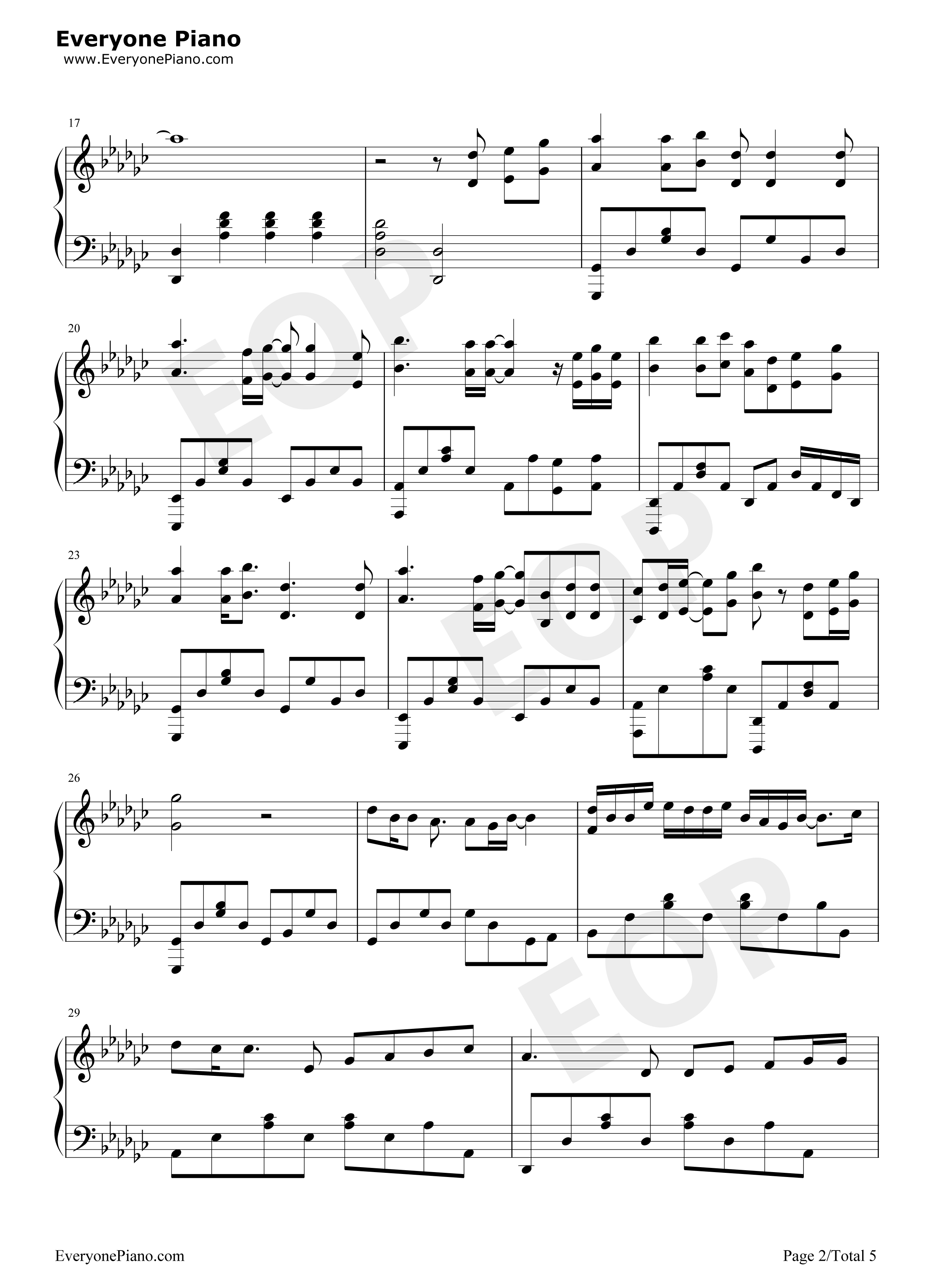 爱的勇气钢琴谱_曲婉婷