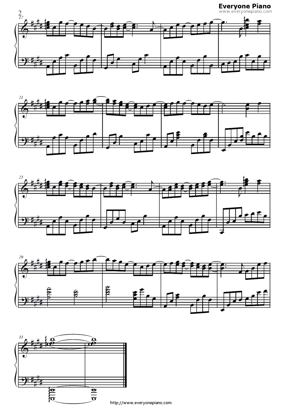 アイガアル钢琴谱_Every_Little_Thing