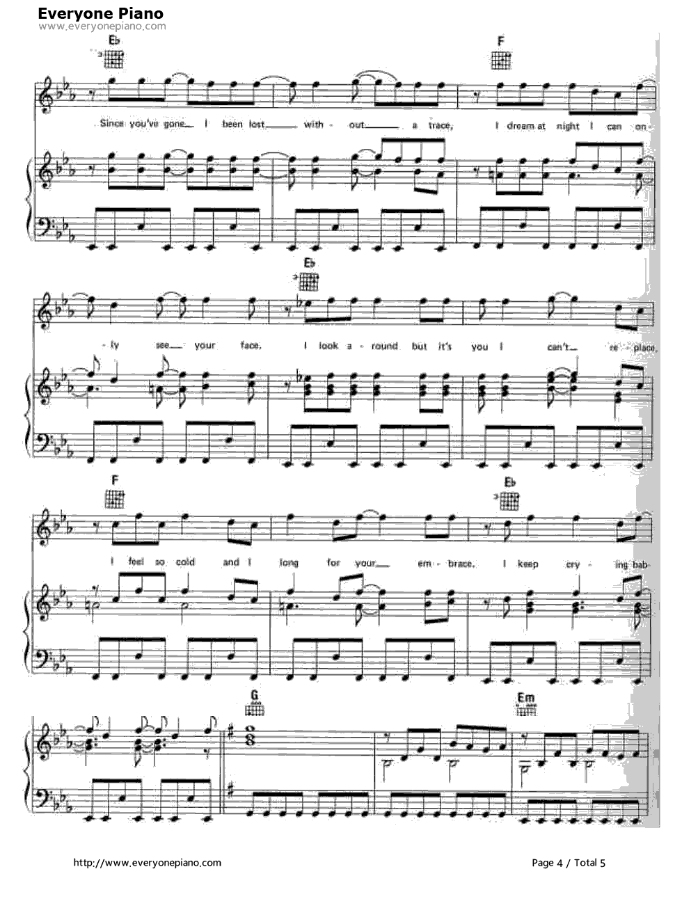 Every_Breath_You_Take钢琴谱_Sting　The_Police（警察乐队）