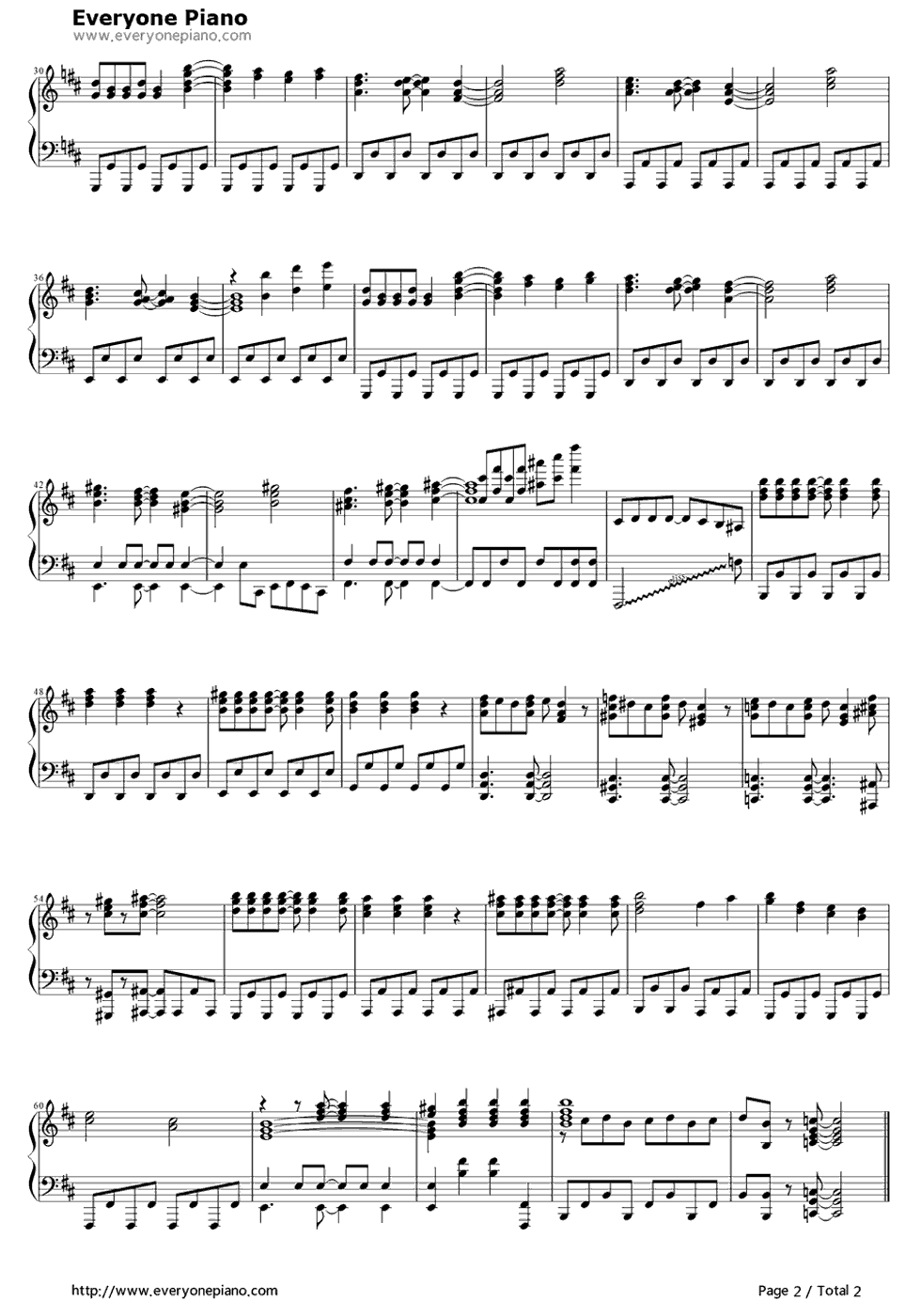 Black_†_White钢琴谱_野水伊织