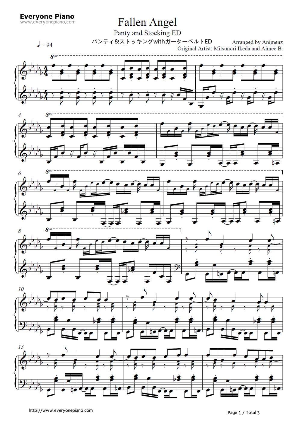 Fallen_Angel钢琴谱_Aimee_B