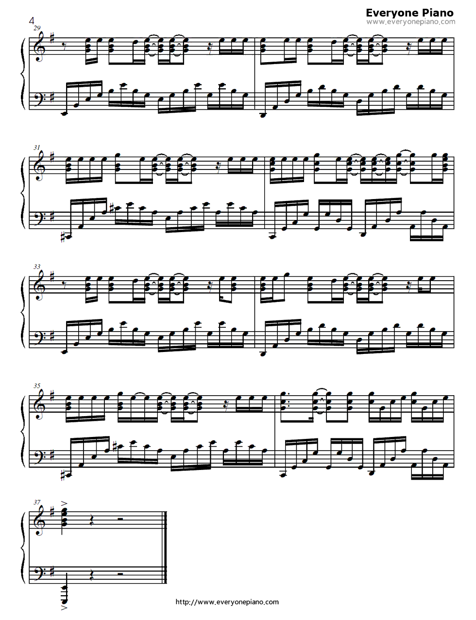 Hero's_Come_Back!!钢琴谱_nobodyknows+