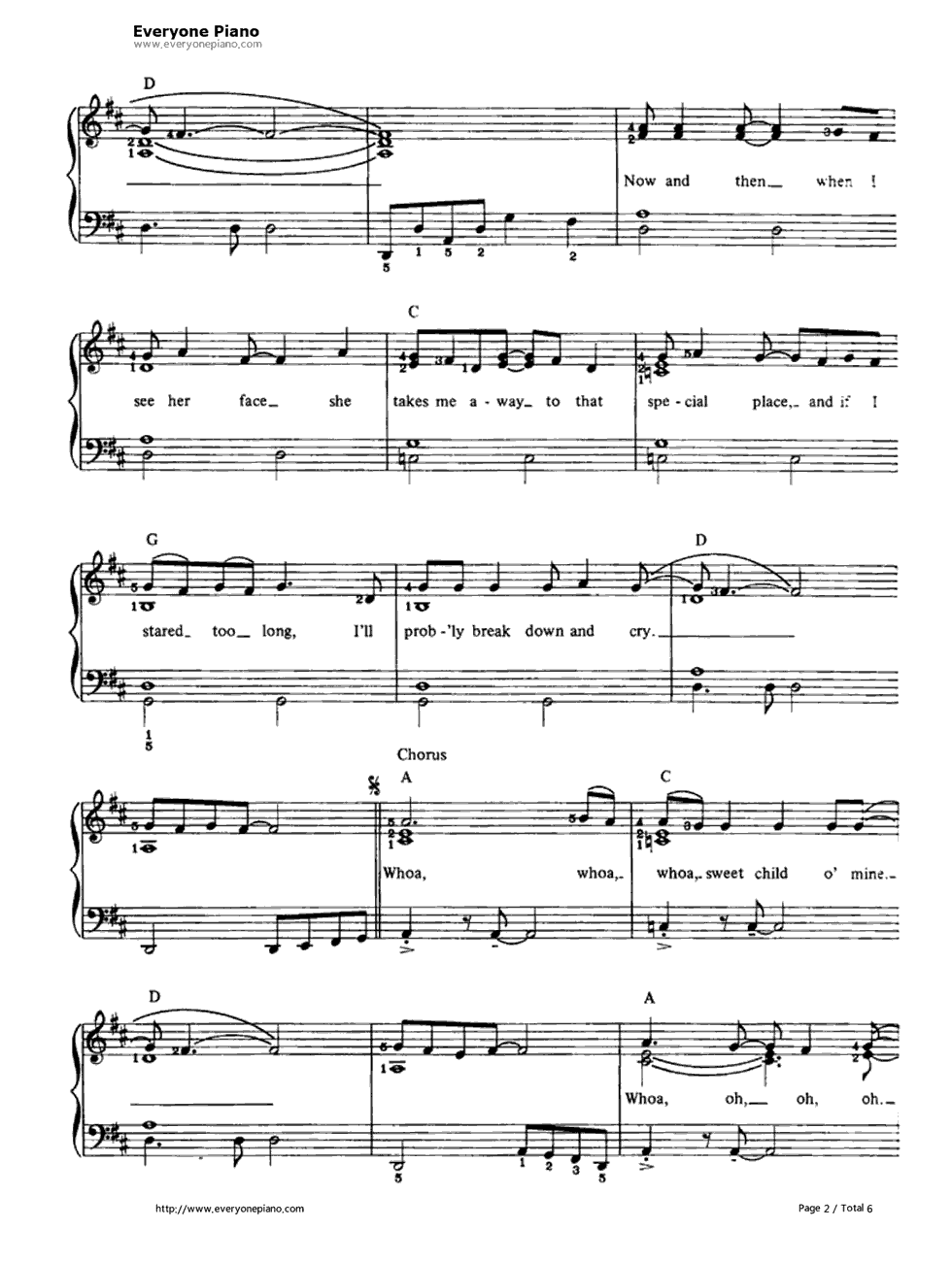 Sweet_Child_O'_Mine钢琴谱_Guns_N'_Roses　　枪炮与玫瑰