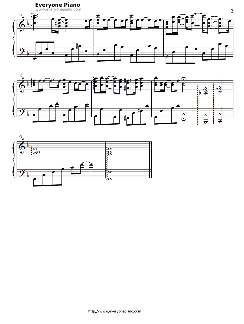 Again钢琴谱_榊原由依